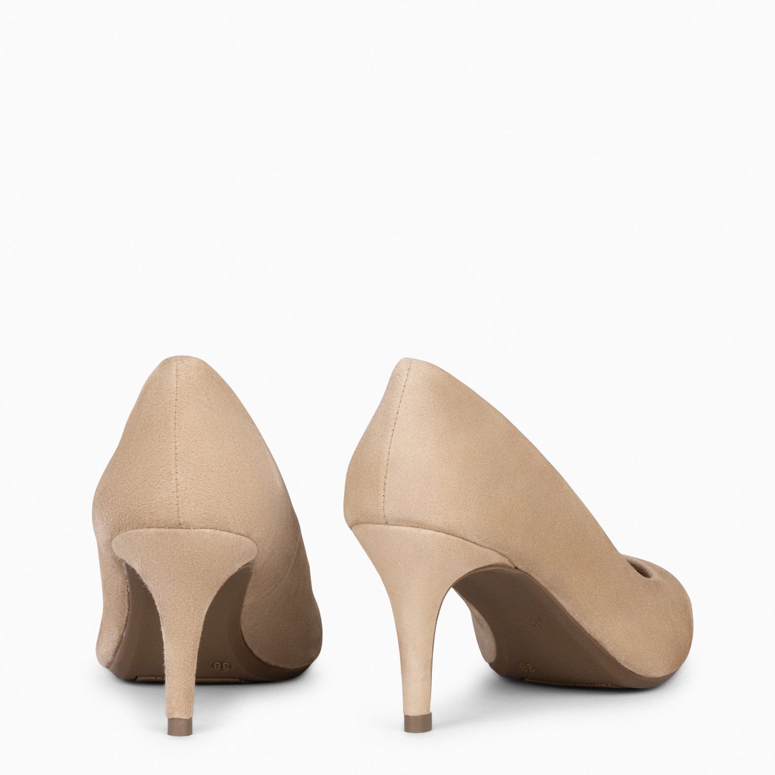 STILETTO - TAUPE suede leather stilettos 