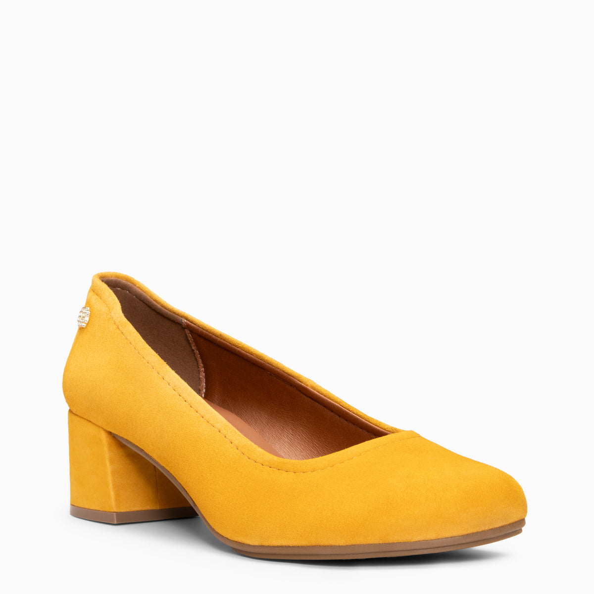 URBAN BARESOFT - Zapatos de salón de tacón ancho MOSTAZA