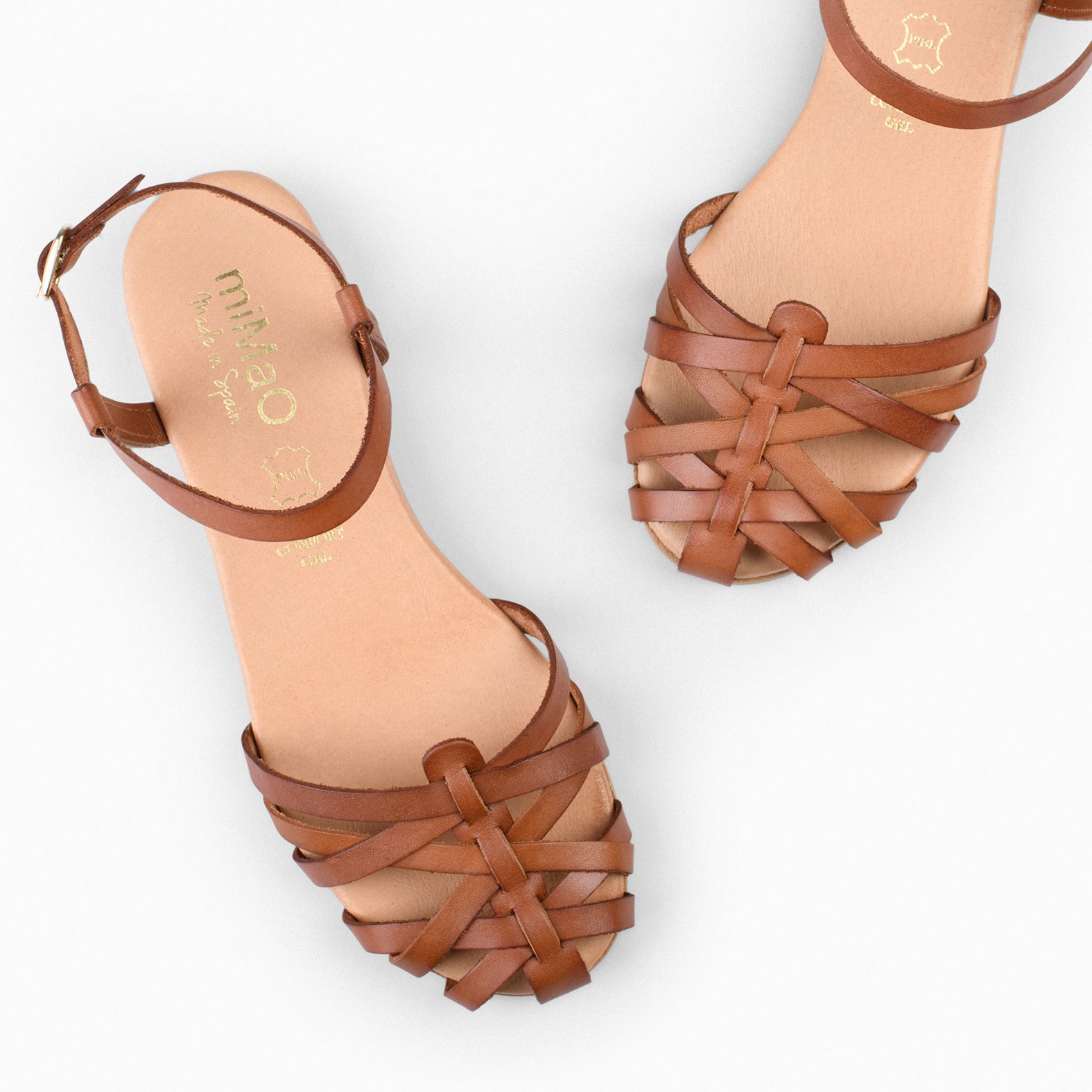 BEACH - BROWN Braided Flat Sandals 