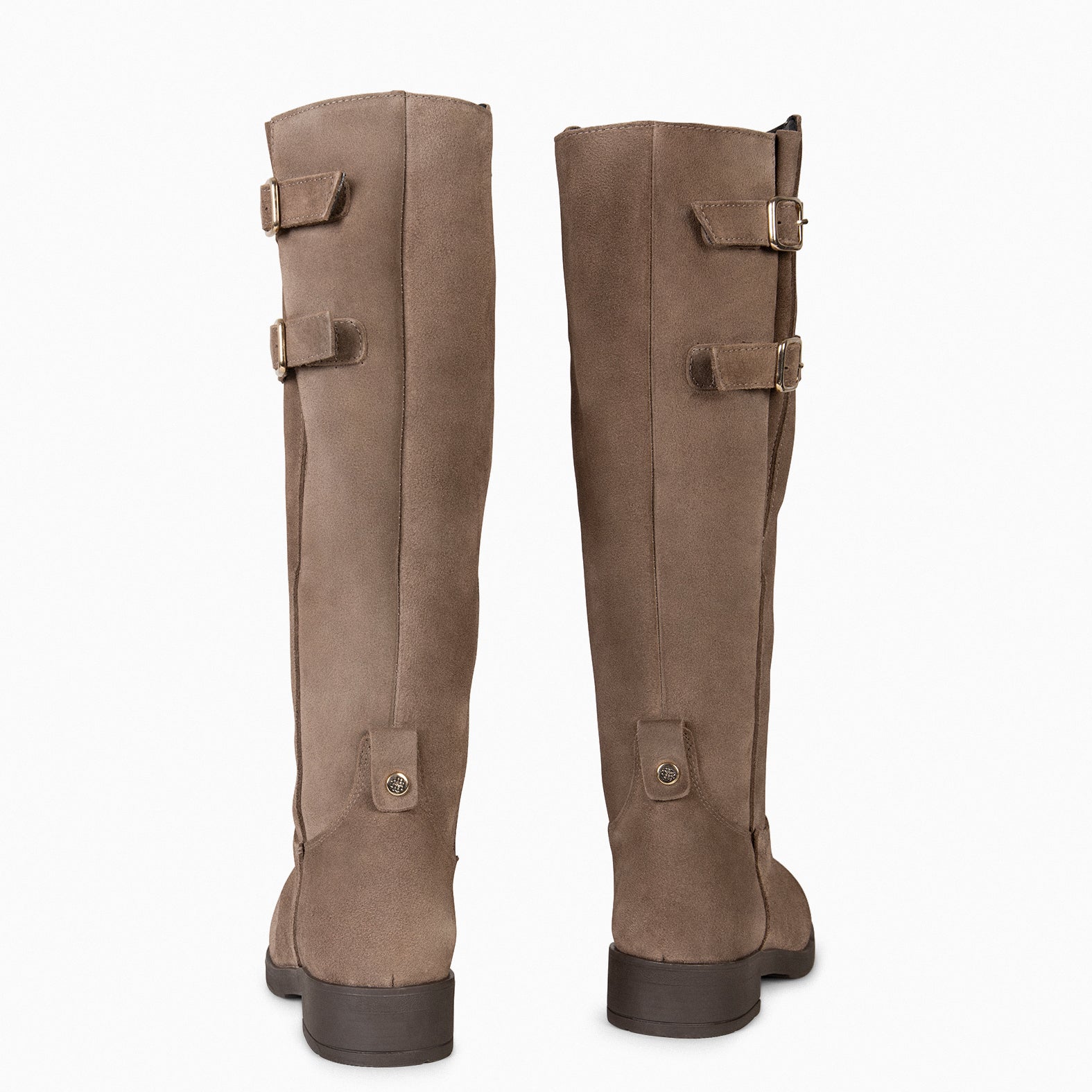 CORK – Bottes hautes à largeur ajustable TAUPE