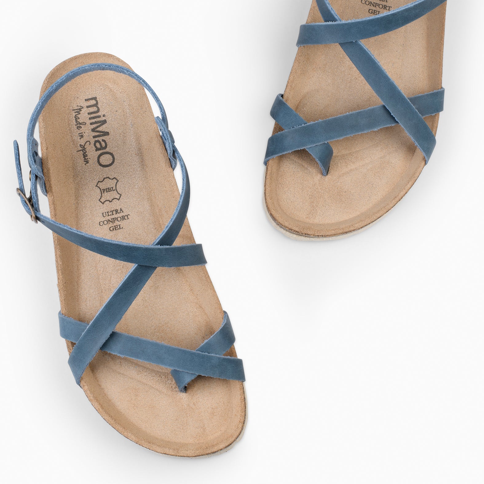 BOHEMIAN – BLUE BIO sandals with toe bracelet