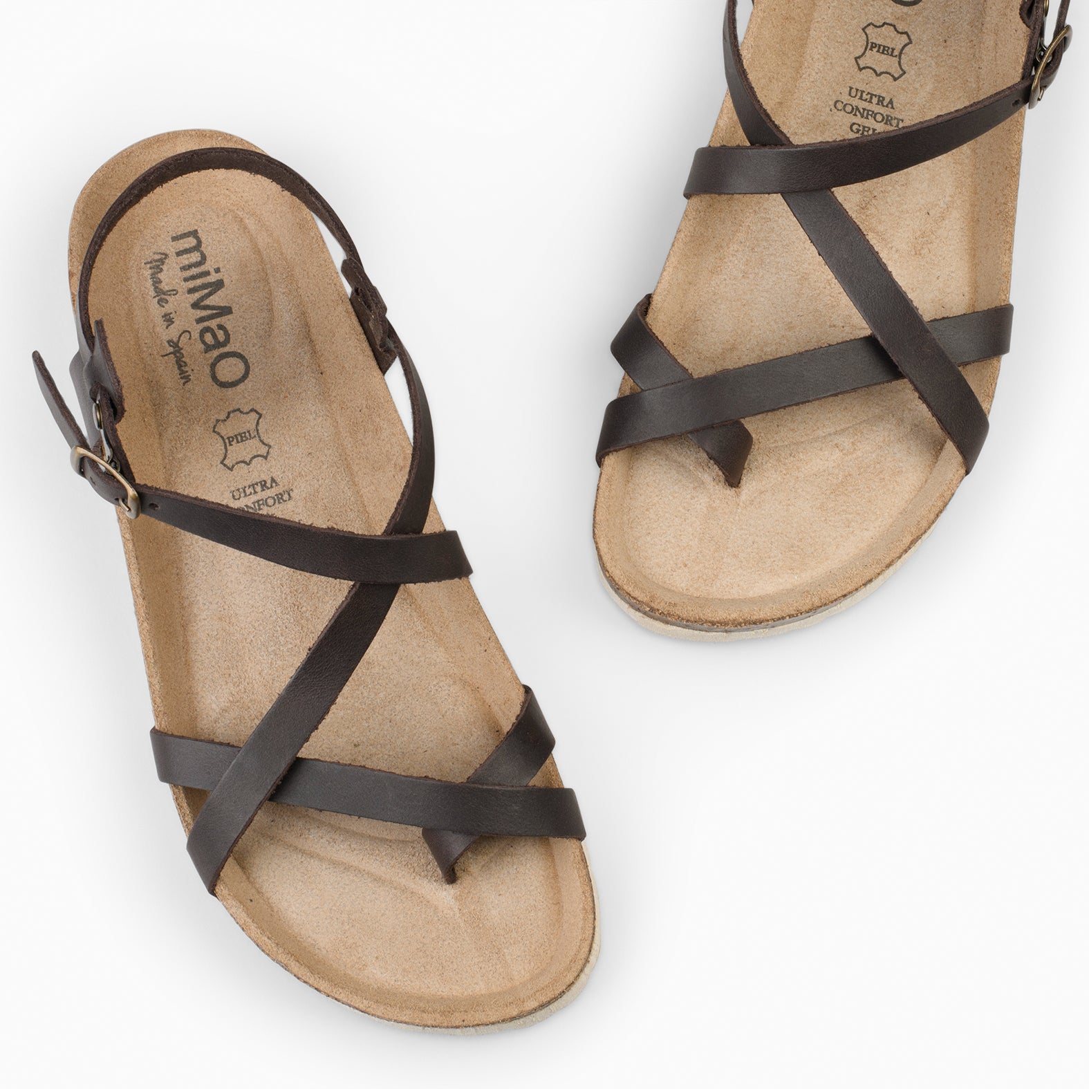 BOHEMIAN – BROWN BIO sandals with toe bracelet