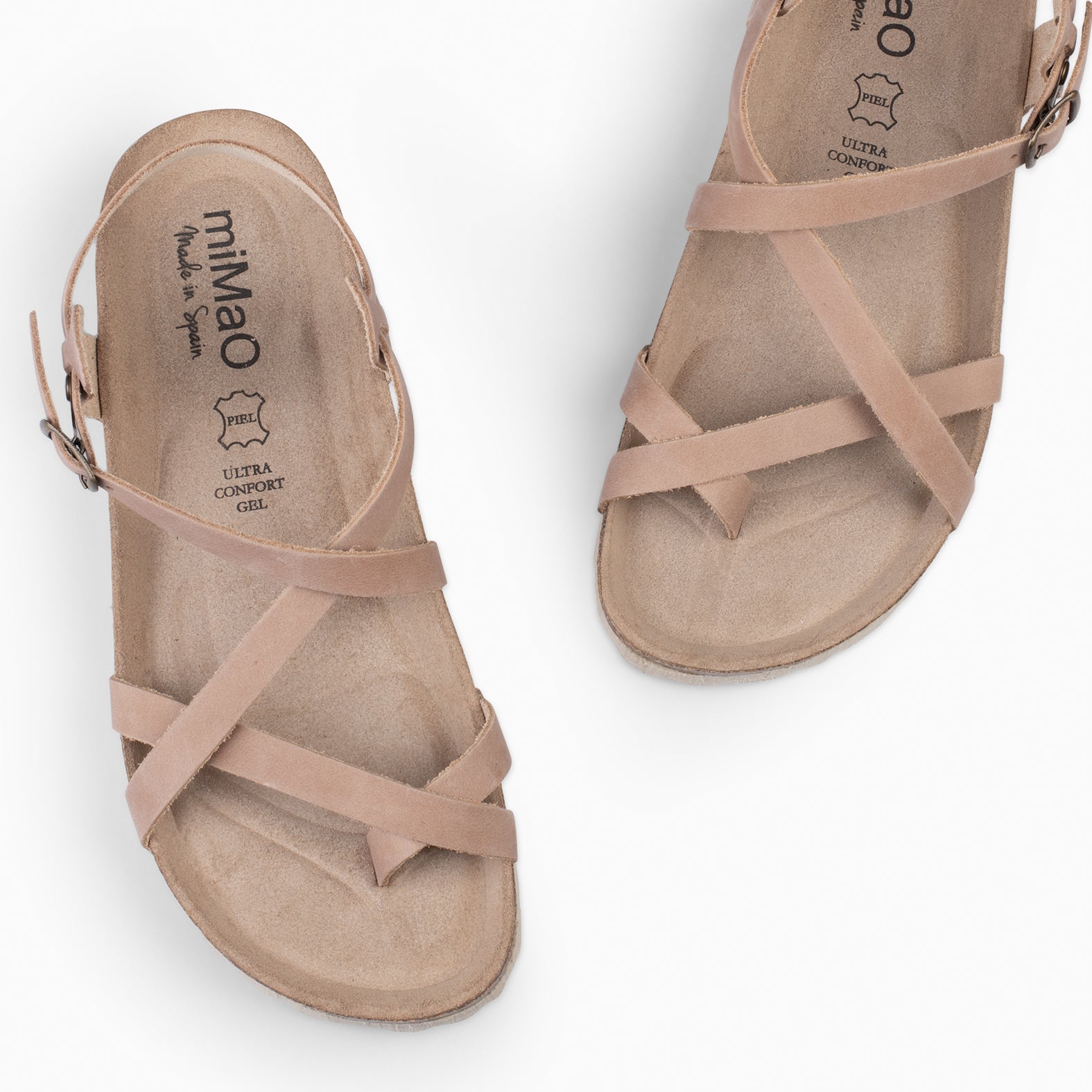 BOHEMIAN – BEIGE BIO sandals with toe bracelet