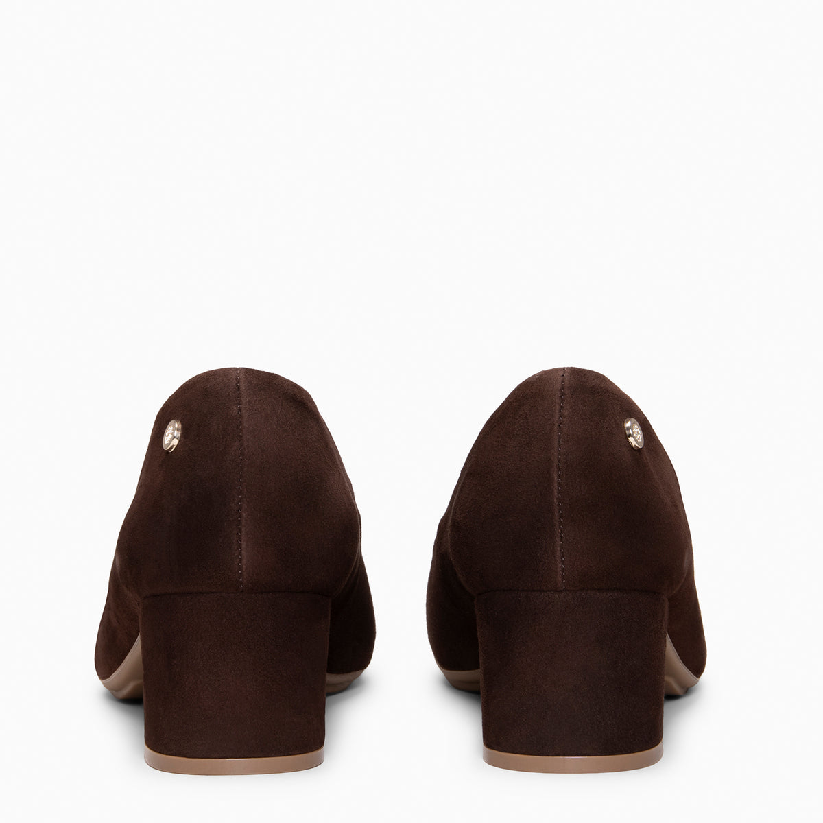 URBAN REDONDO - Zapatos de tacón bajo de ante MARRON