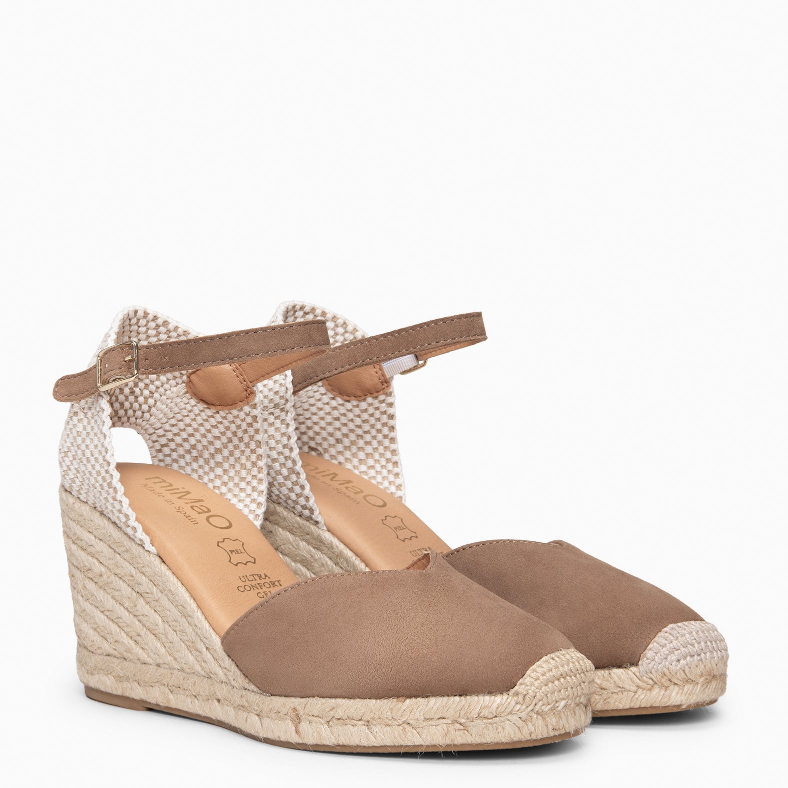 NERJA - Espadrilles à talon haut TAUPE