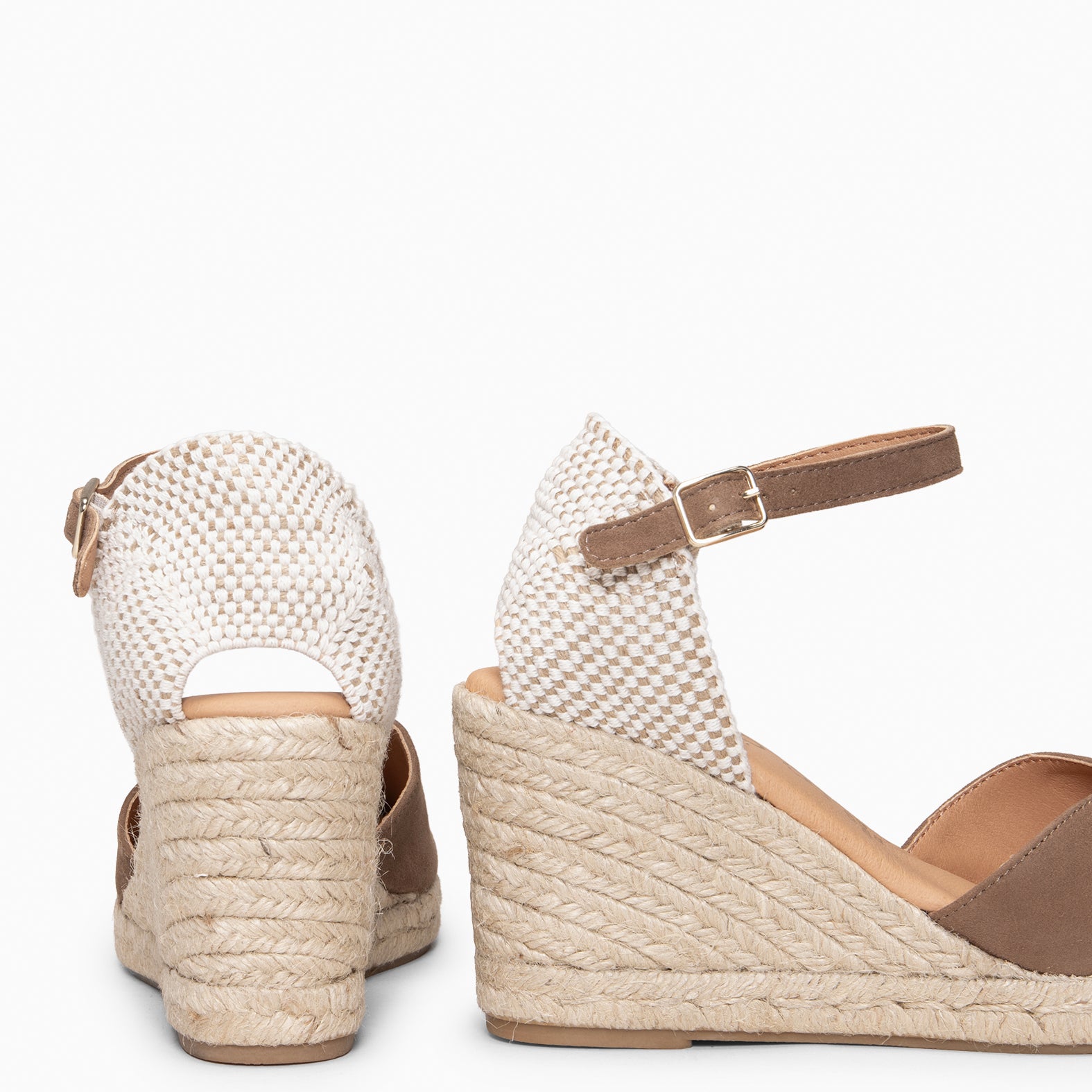 NERJA - Espadrilles à talon haut TAUPE