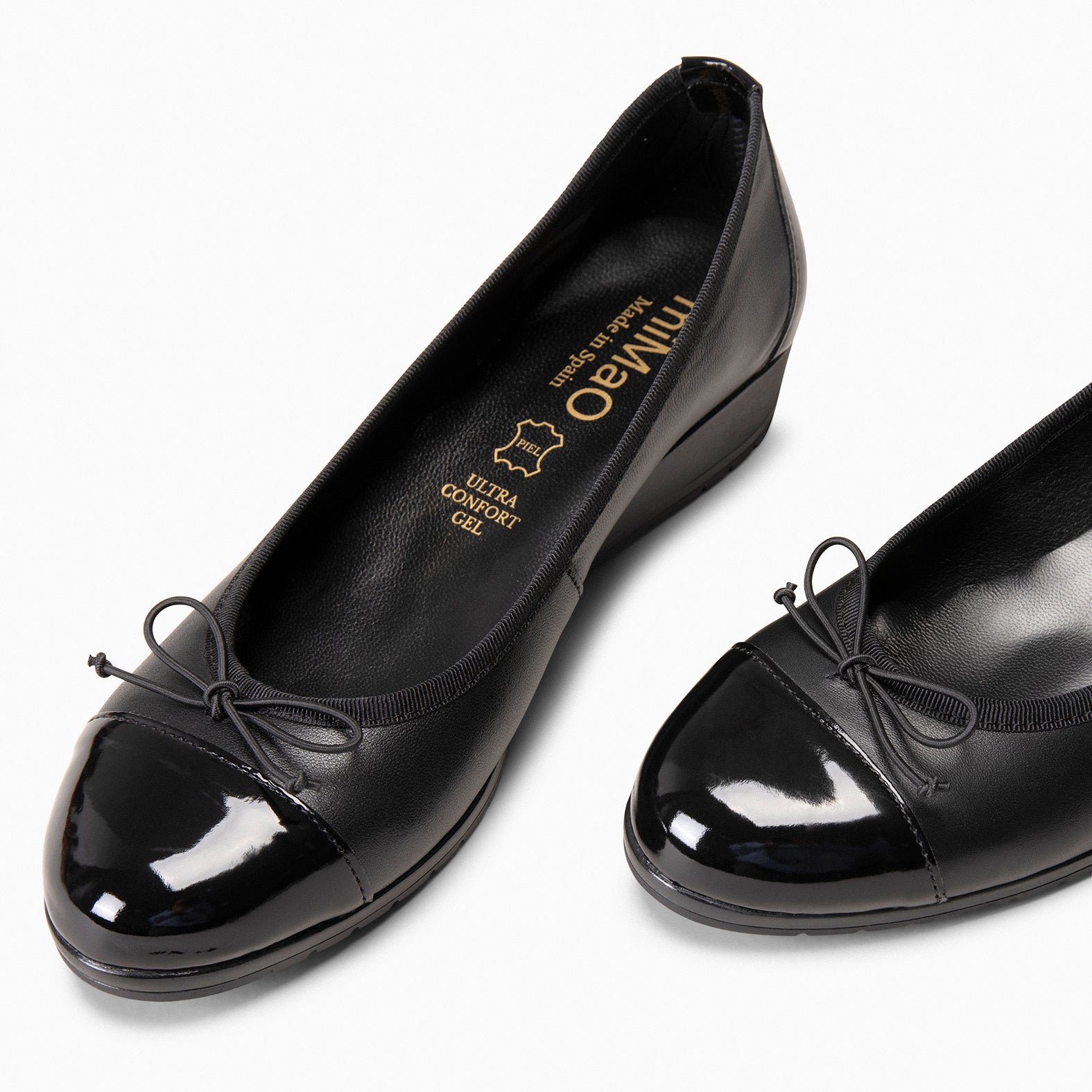 NORINA – BLACK WEDGE BALLERINA