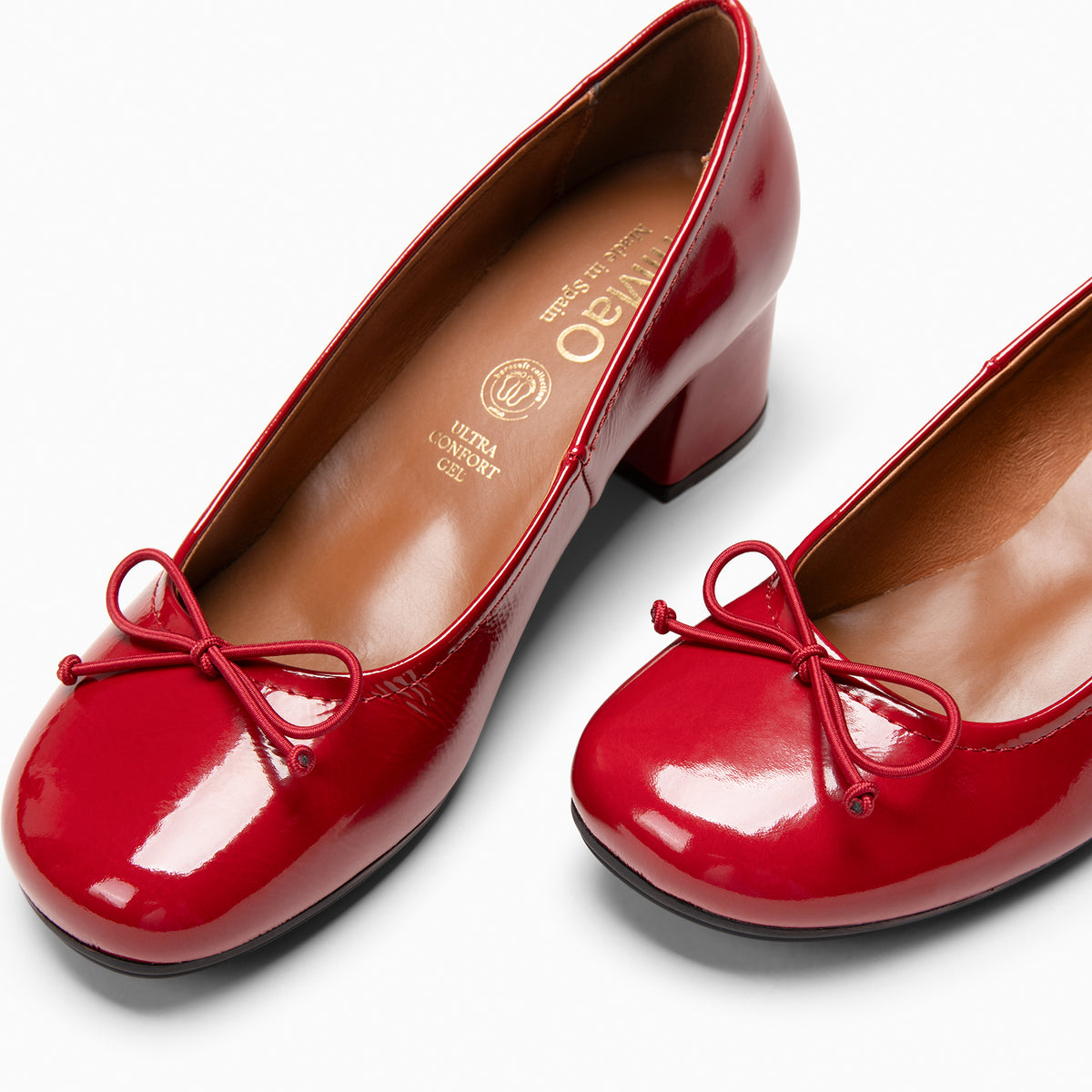 SILVANA - RED Baresoft ballerinas with heel