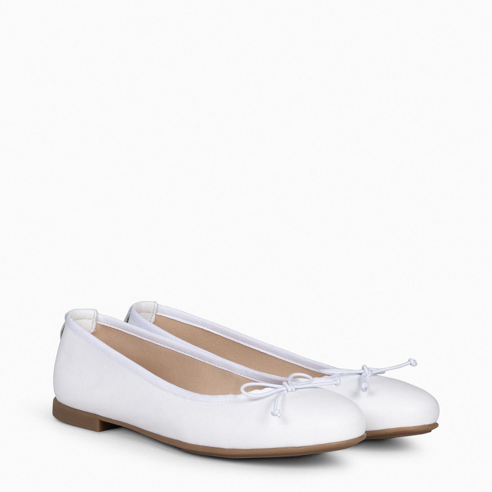 HELENE – WHITE Ballerinas with lace 