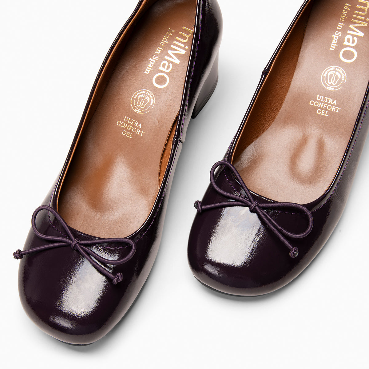 SILVANA - PURPLE Baresoft ballerinas with heel