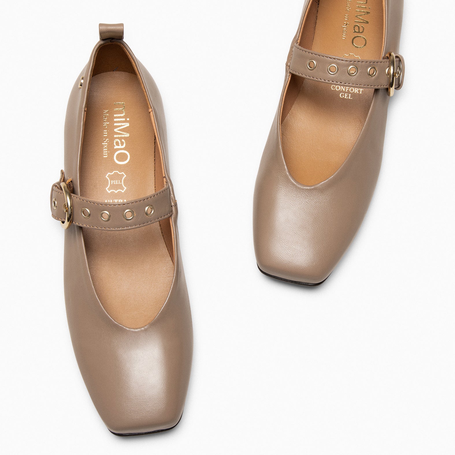 ARUNA – TAUPE Mary-Jane with square toe