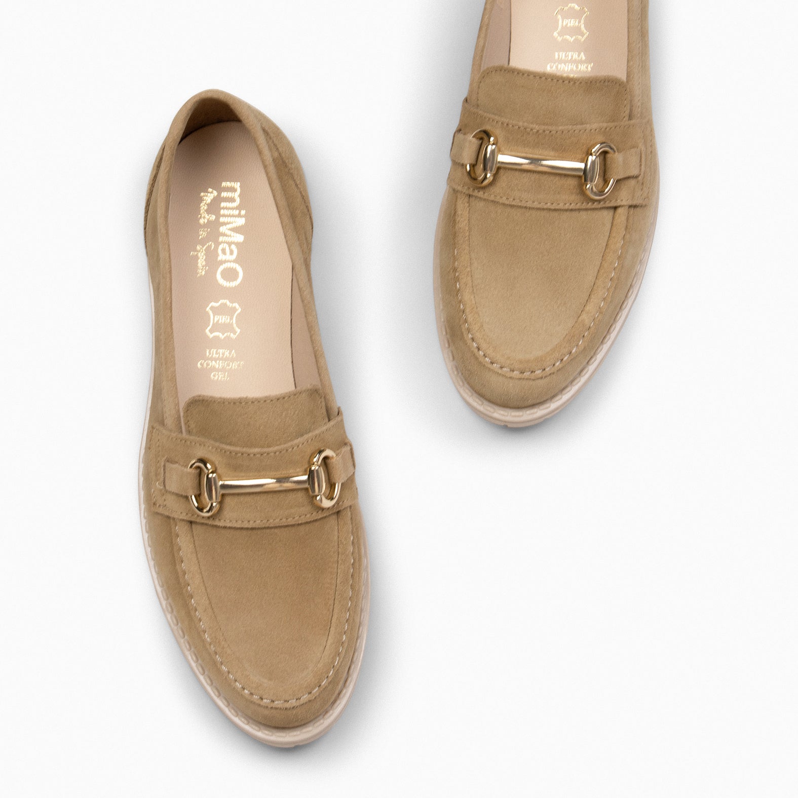 TREVILLA – TAUPE MOCCASIN WITH TRACK SOLE