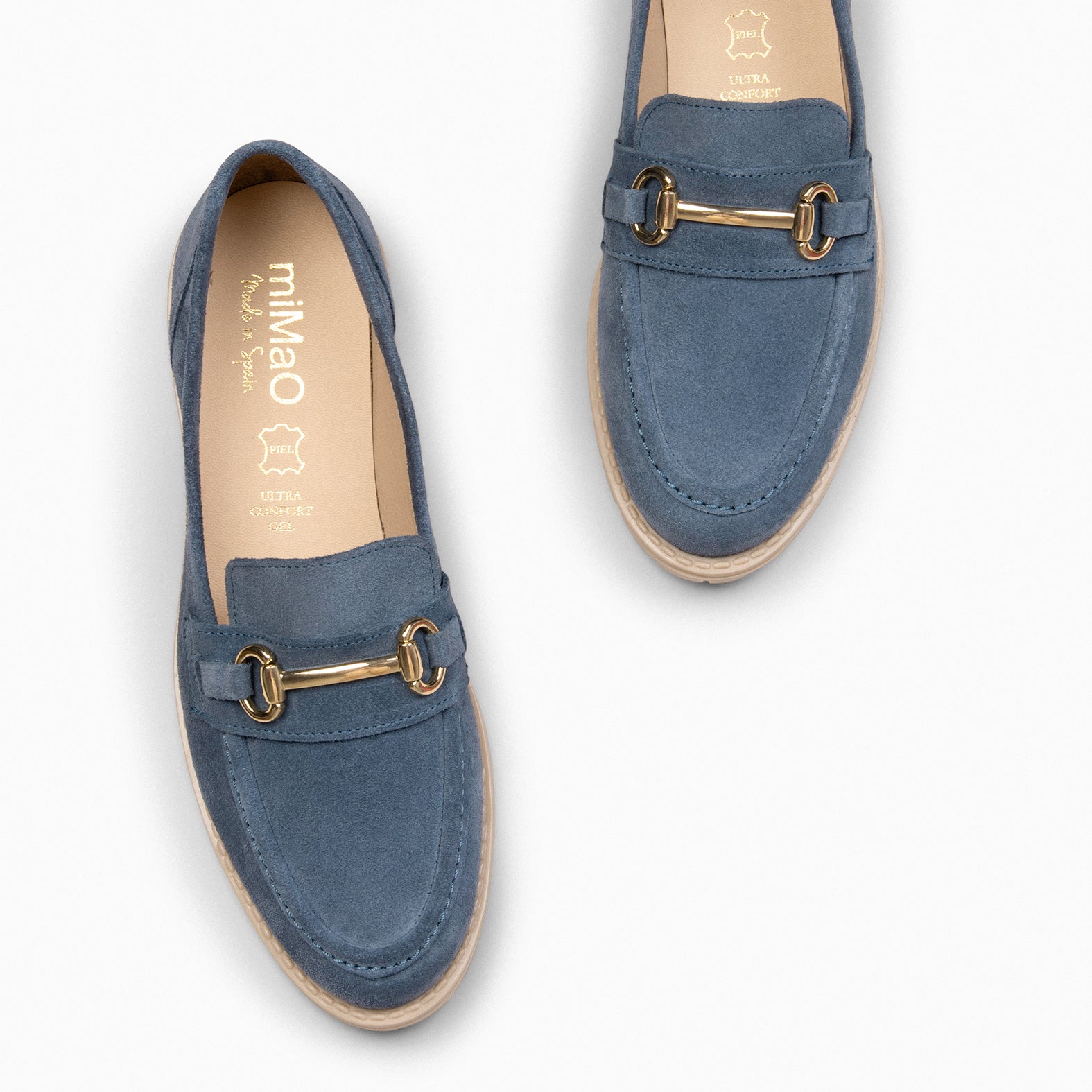 TREVILLA – BLUE MOCCASIN WITH TRACK SOLE