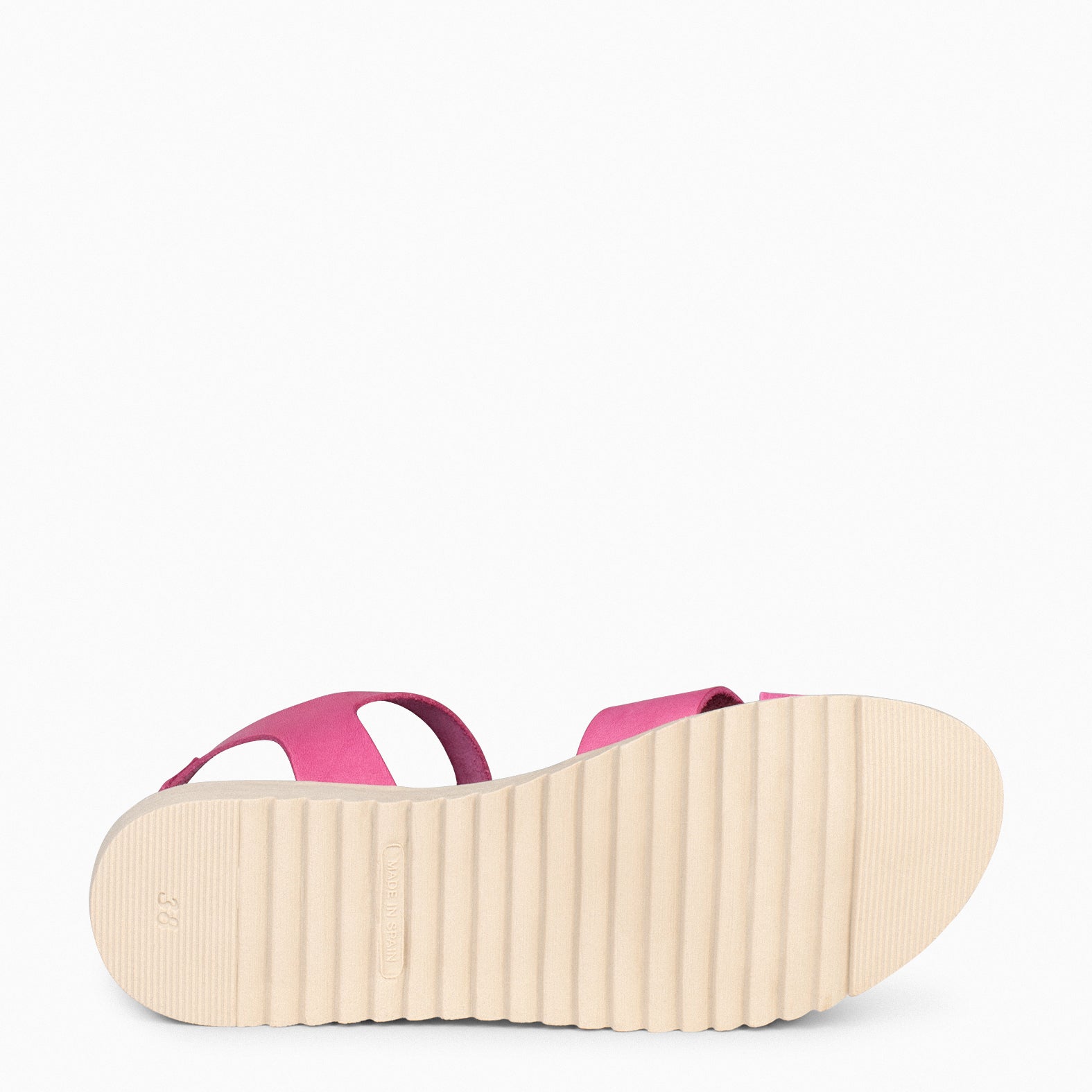 FRESH – PINK low wedge leather sandals
