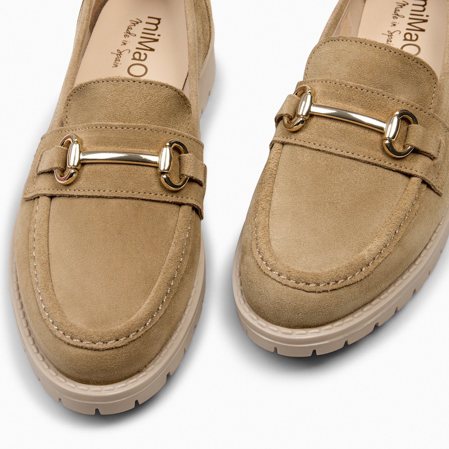 TREVILLA – TAUPE MOCCASIN WITH TRACK SOLE