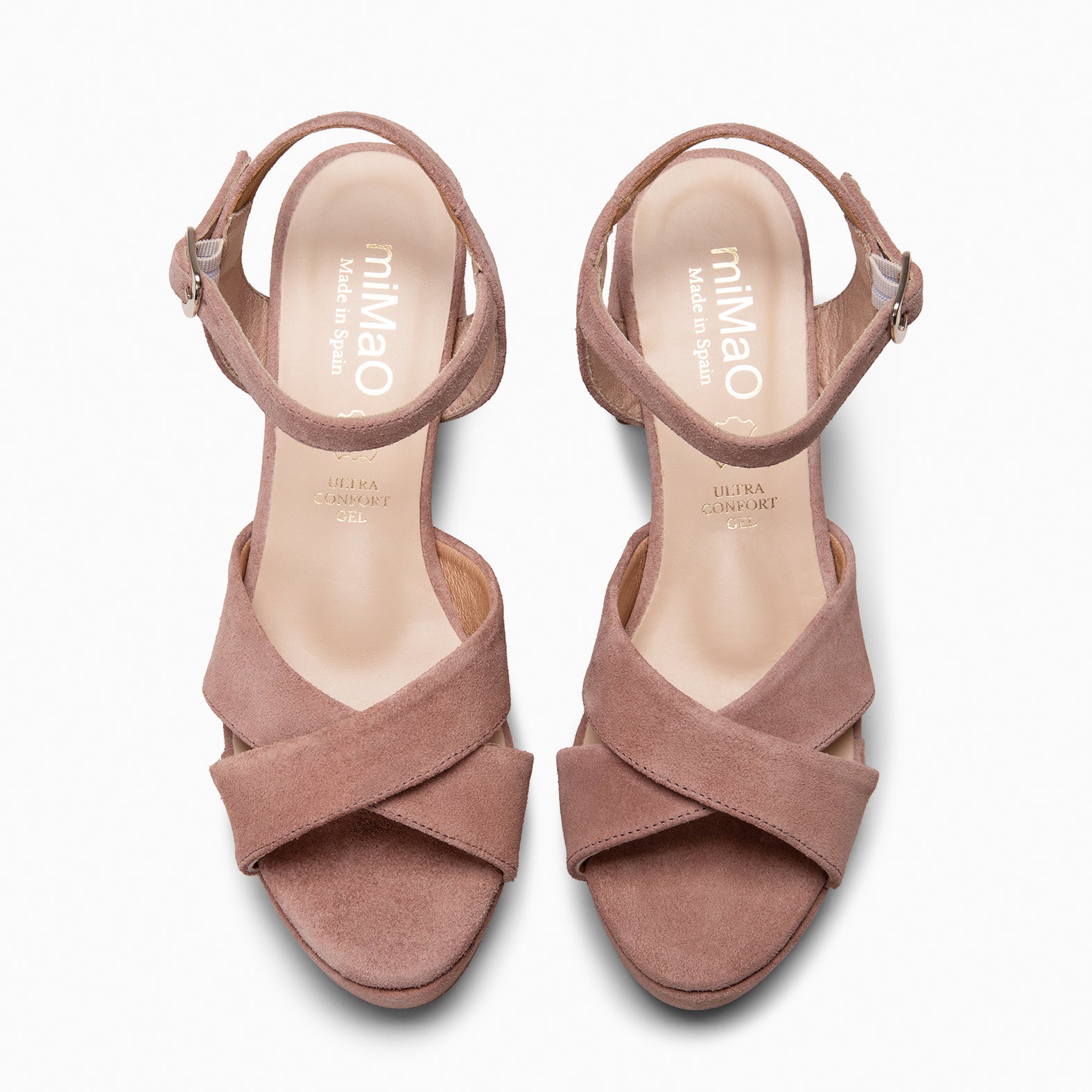 CERDEÑA - Sandalias de tacón ancho y plataforma ROSA PALO - miMaO ®