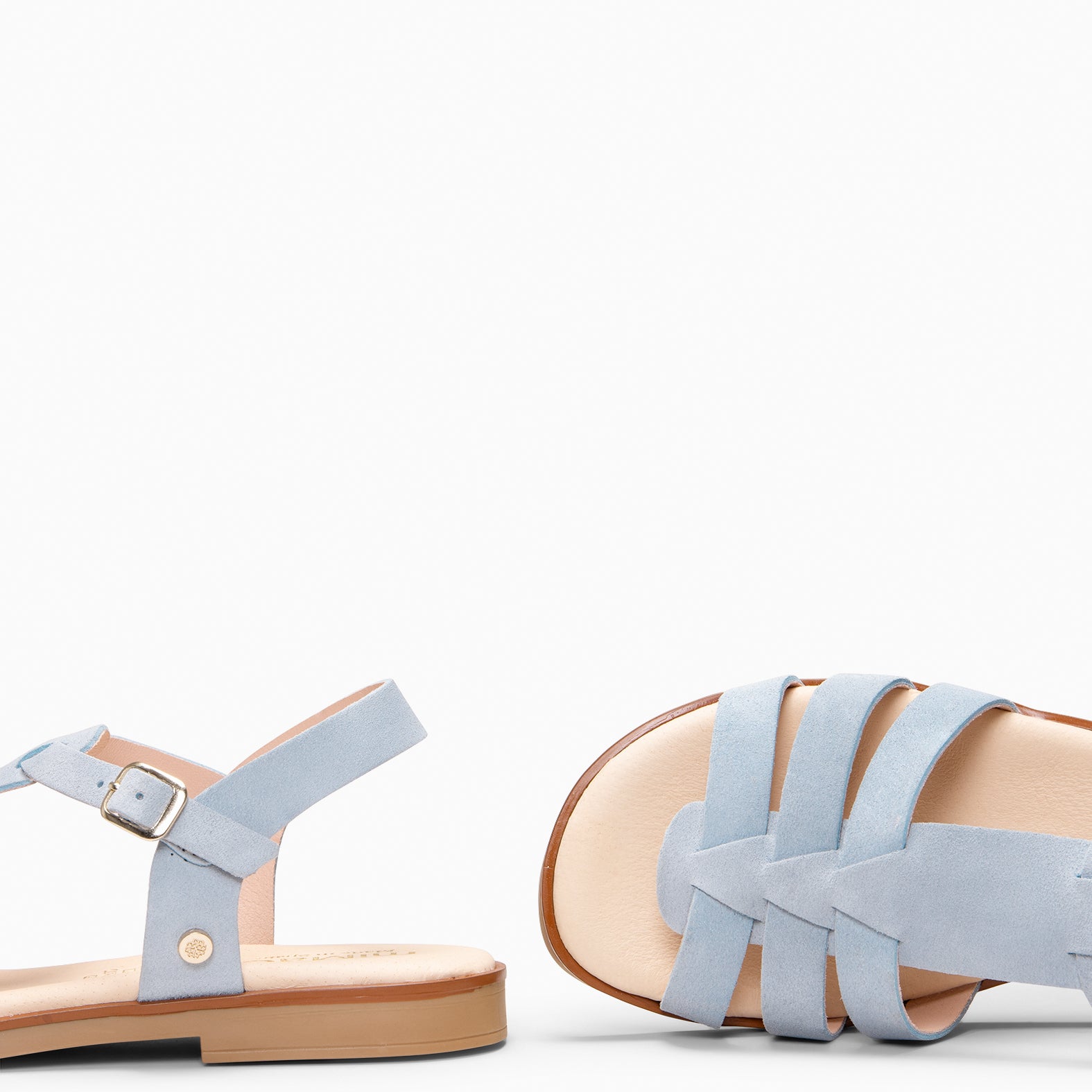 NAIRA - Blue slides sandal leather