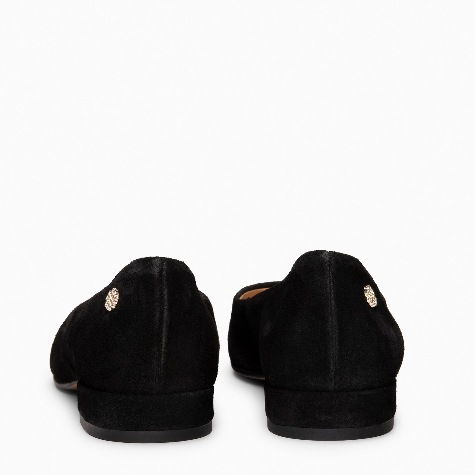 CHLOE - Bailarinas de ante con puntera redonda NEGRO