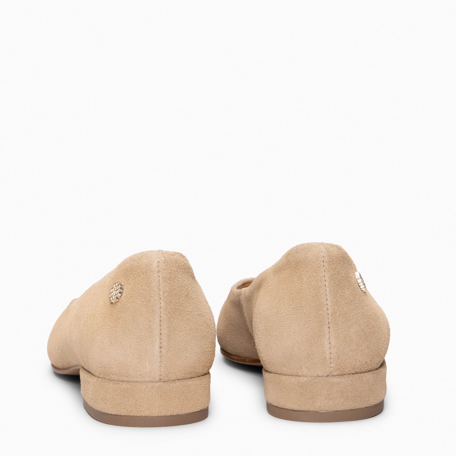CHLOE - Bailarinas de ante con puntera redonda BEIGE