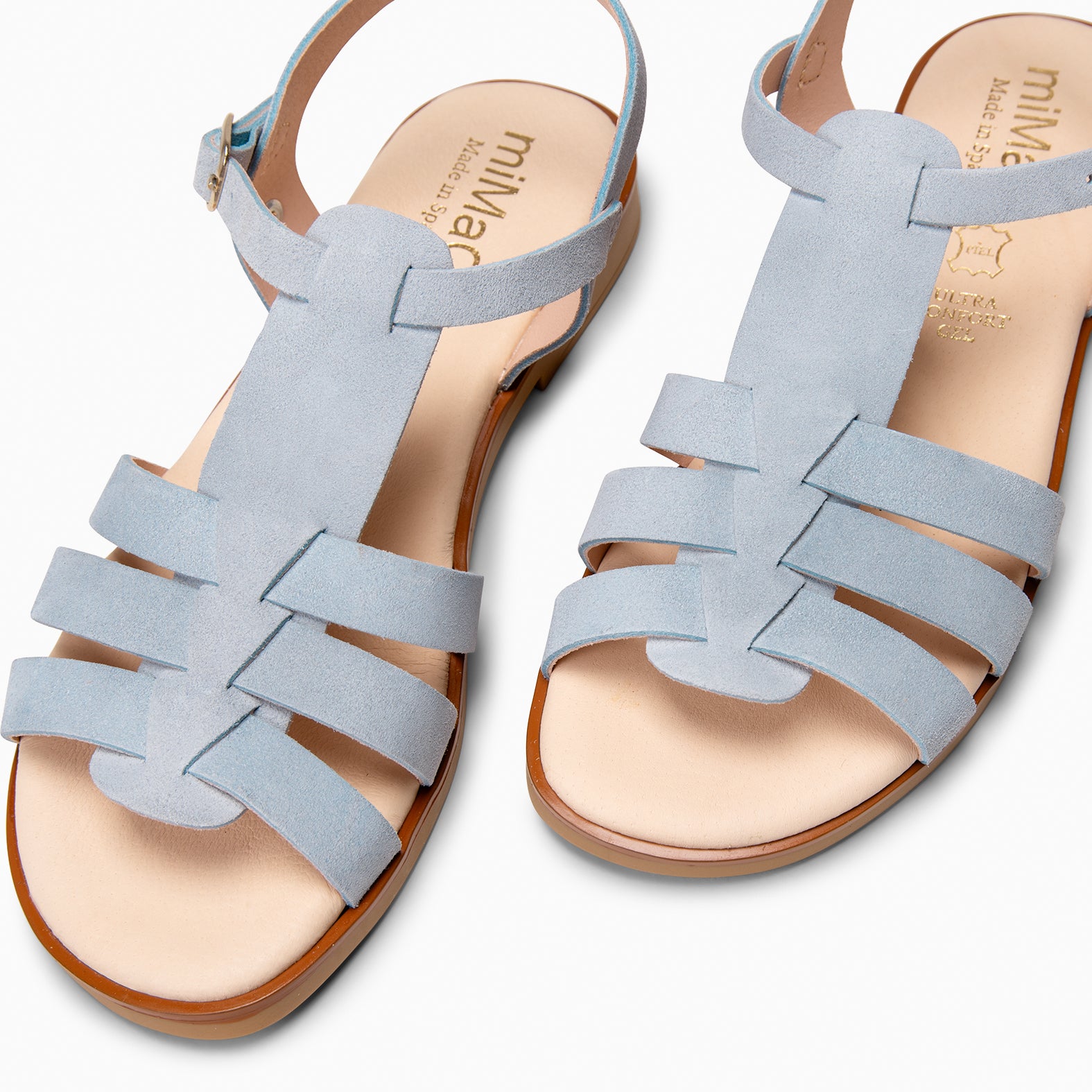 NAIRA - Blue slides sandal leather
