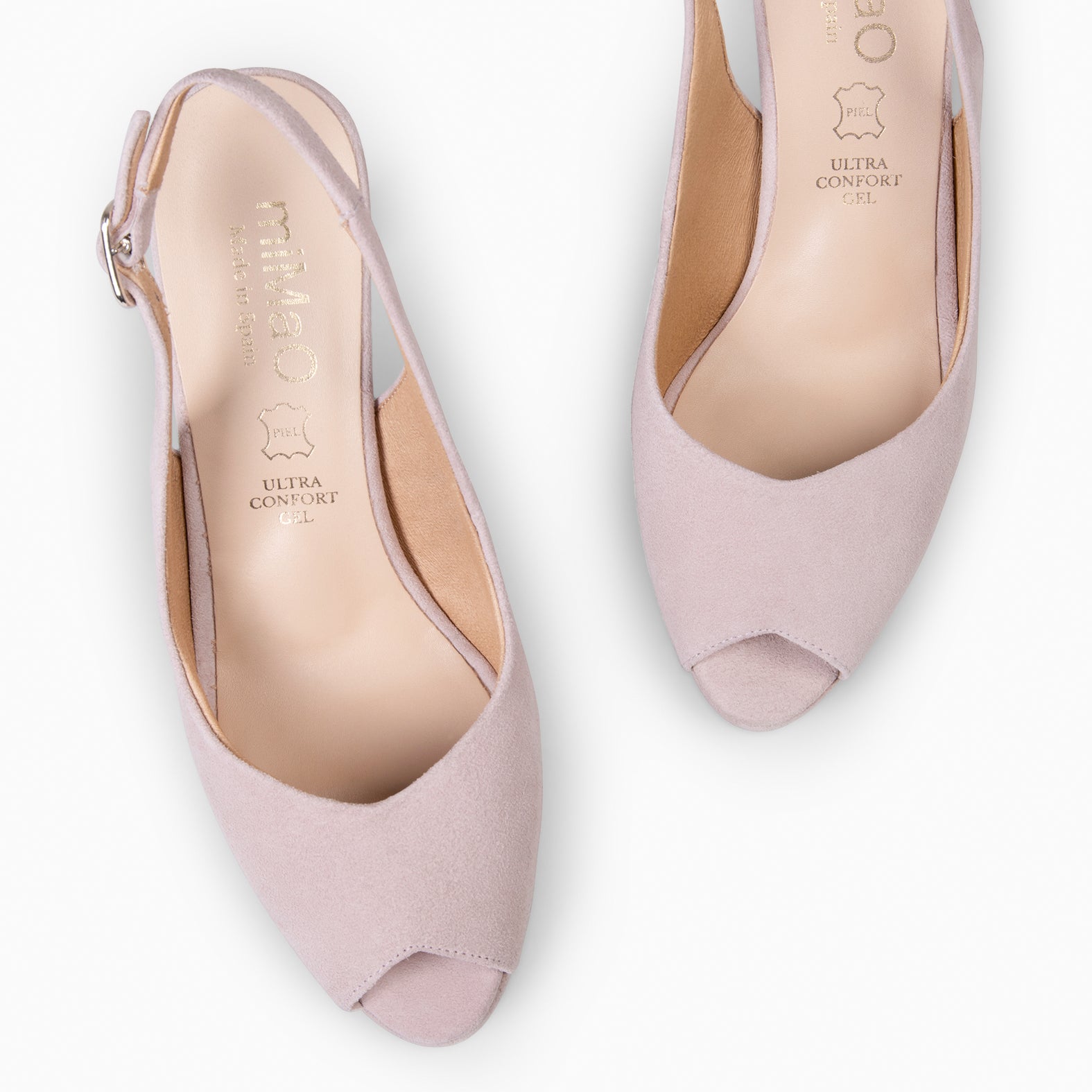 ELSA - Zapatos de tacón alto destalonados NUDE - miMaO ®