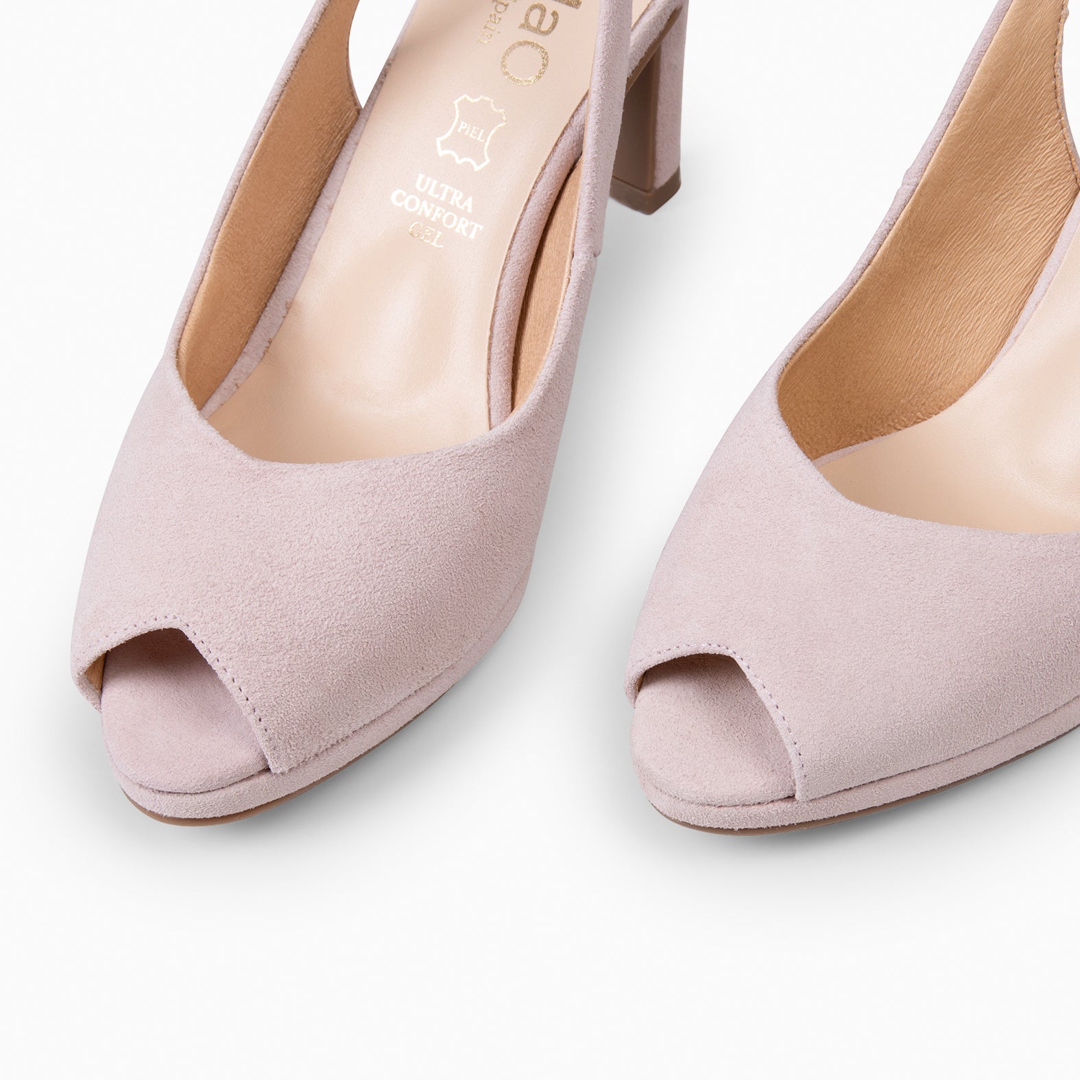 ELSA - Zapatos de tacón alto destalonados NUDE - miMaO ®