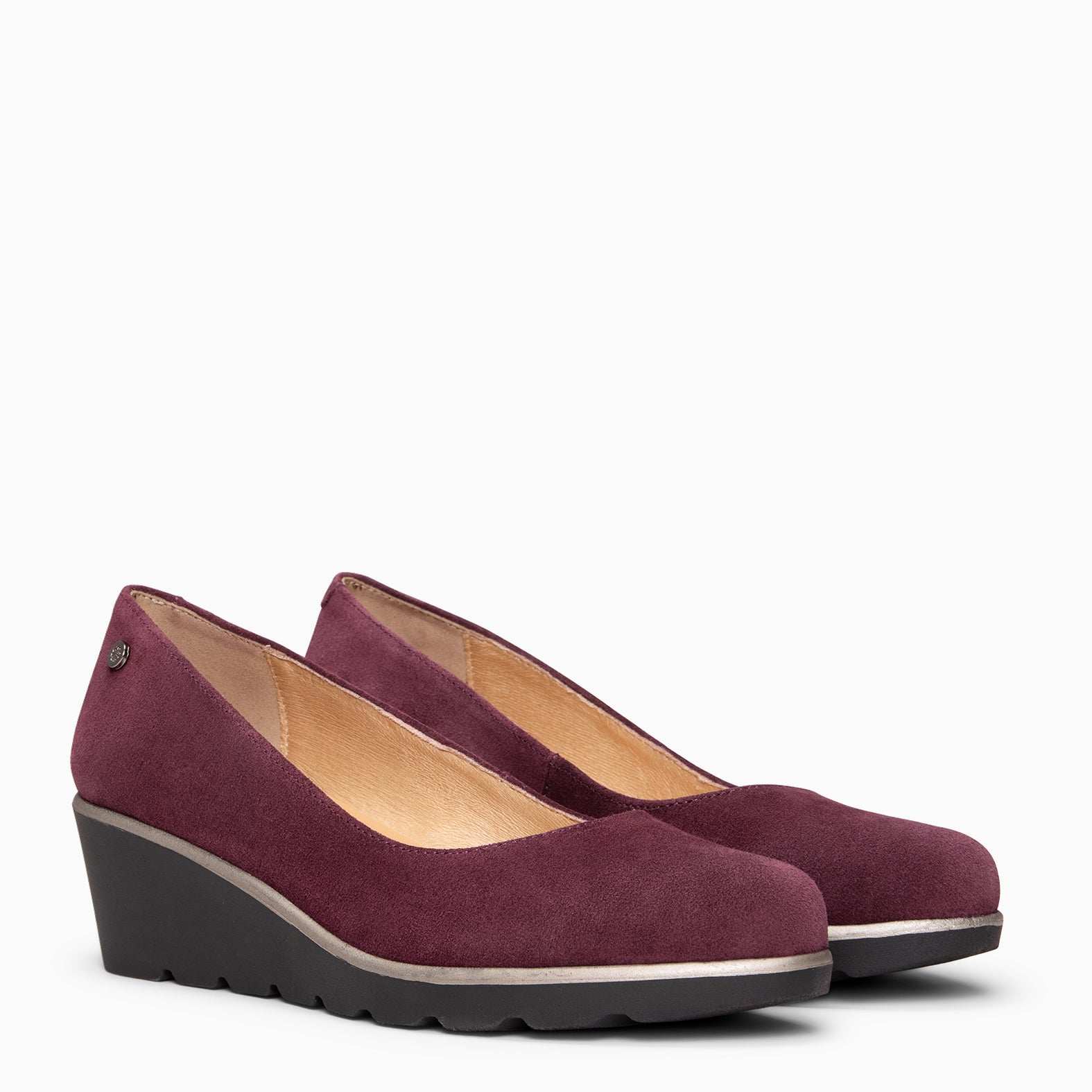 IRIS - BURGUNDY Wedge ballerina