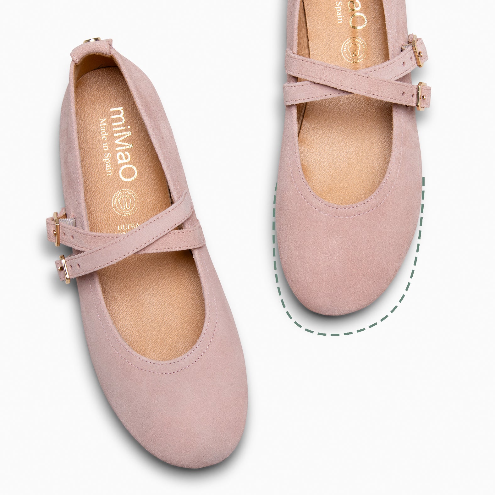 AMAPOLA - BAILARINA PLANA BARESOFT ROSA