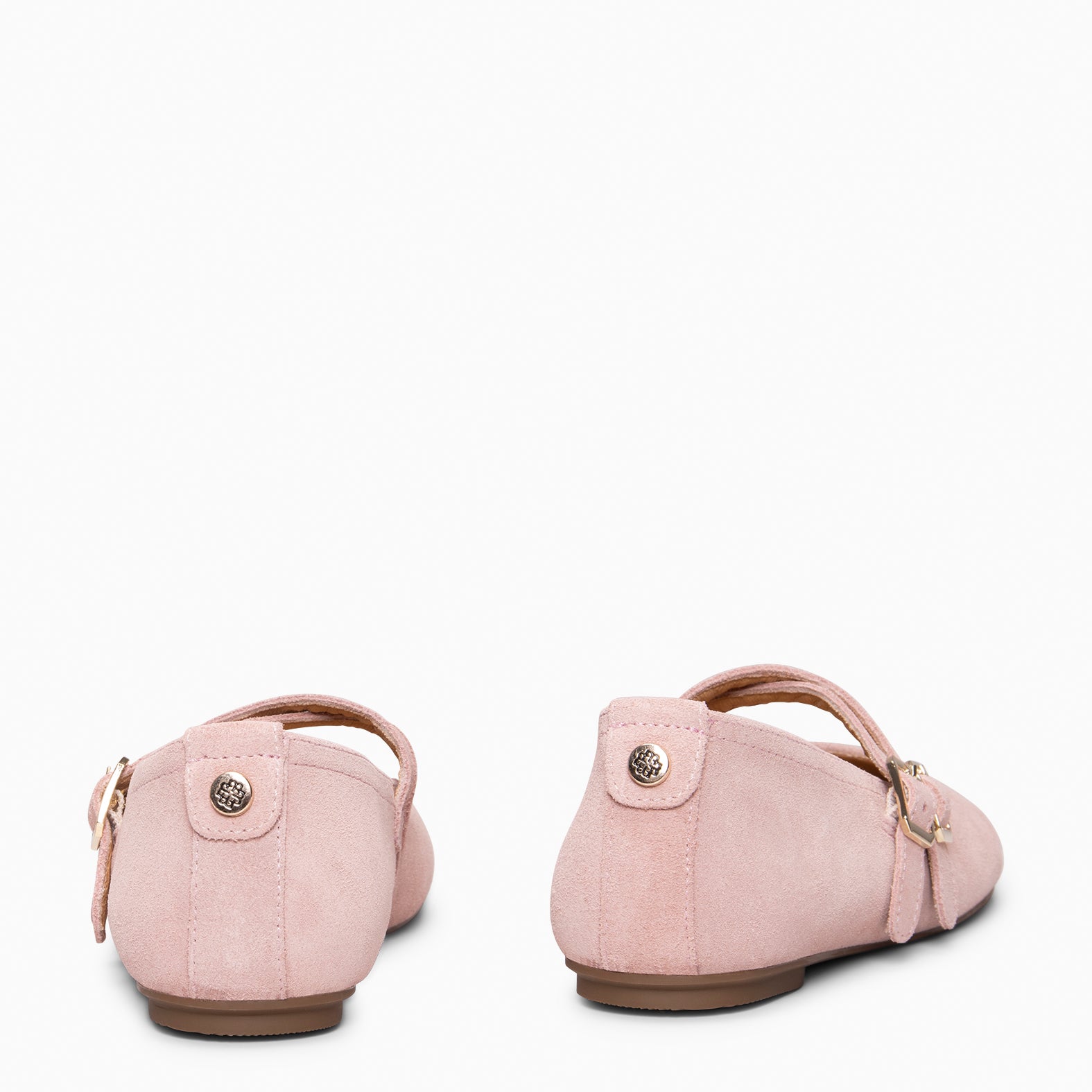 AMAPOLA - Mary Jane à lanières croisées en daim NUDE