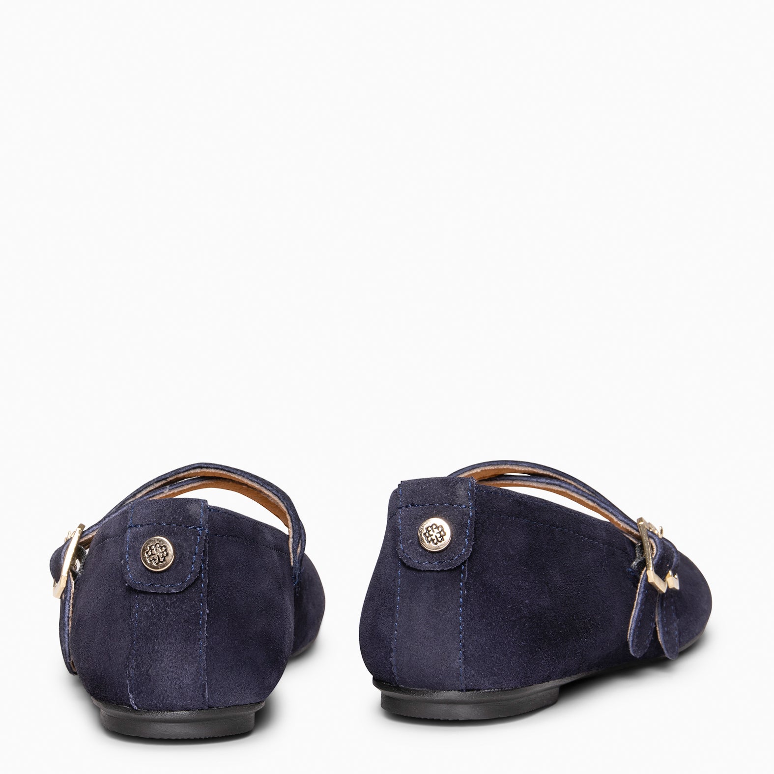 AMAPOLA - Mary Jane à lanières croisées en daim BLEU MARINE