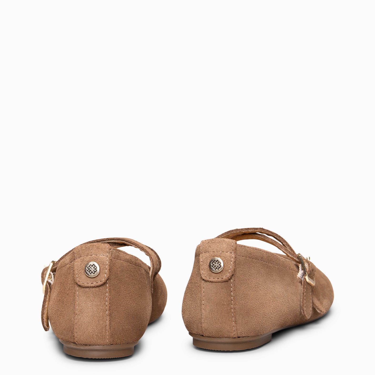 AMAPOLA - Mary Jane à lanières croisées en daim TAUPE