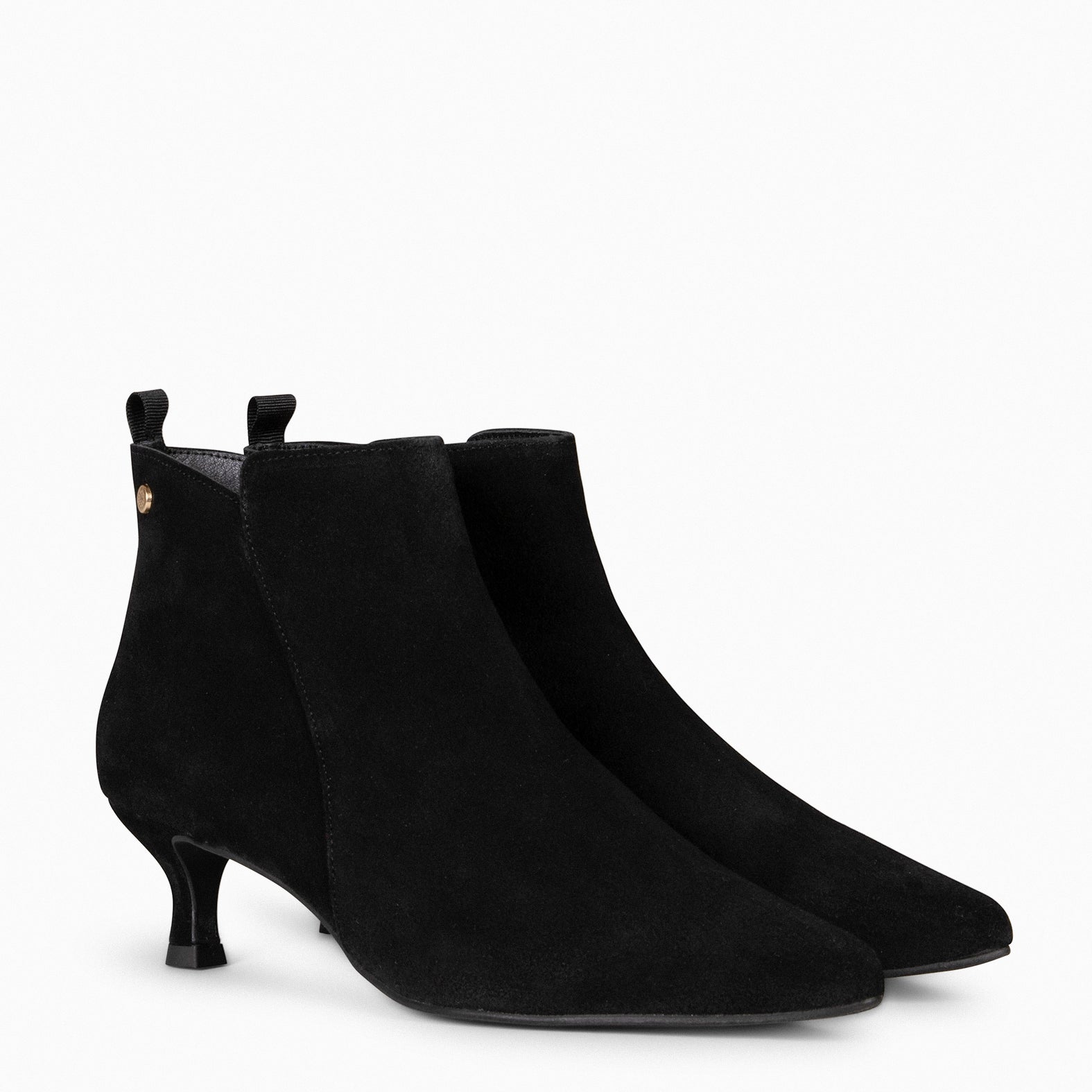 ROYAL DAIM - Bottines à petit talon kitten NOIR