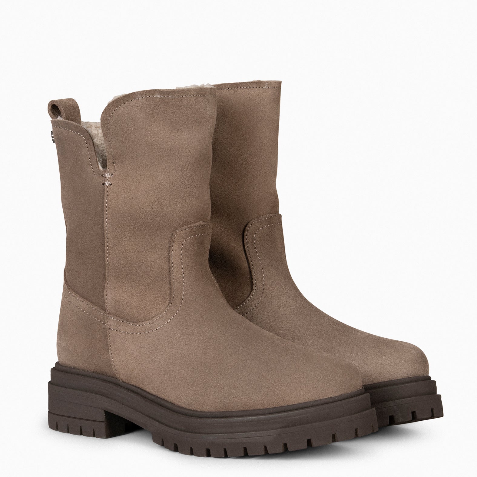 LAPONIA – Bottines Fourrées TAUPE pour femme  