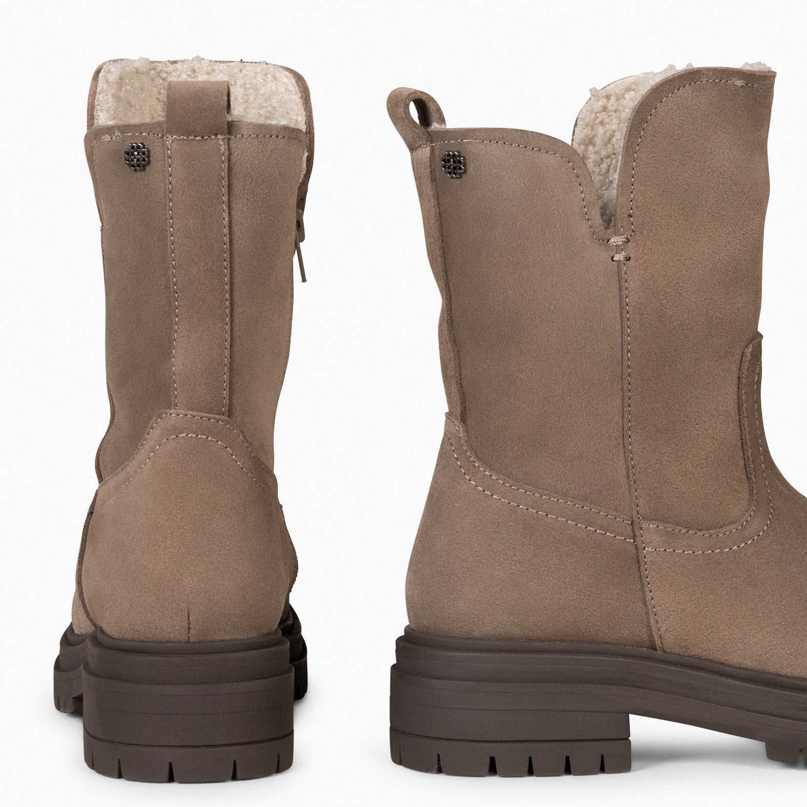 LAPONIA – Bottines Fourrées TAUPE pour femme  