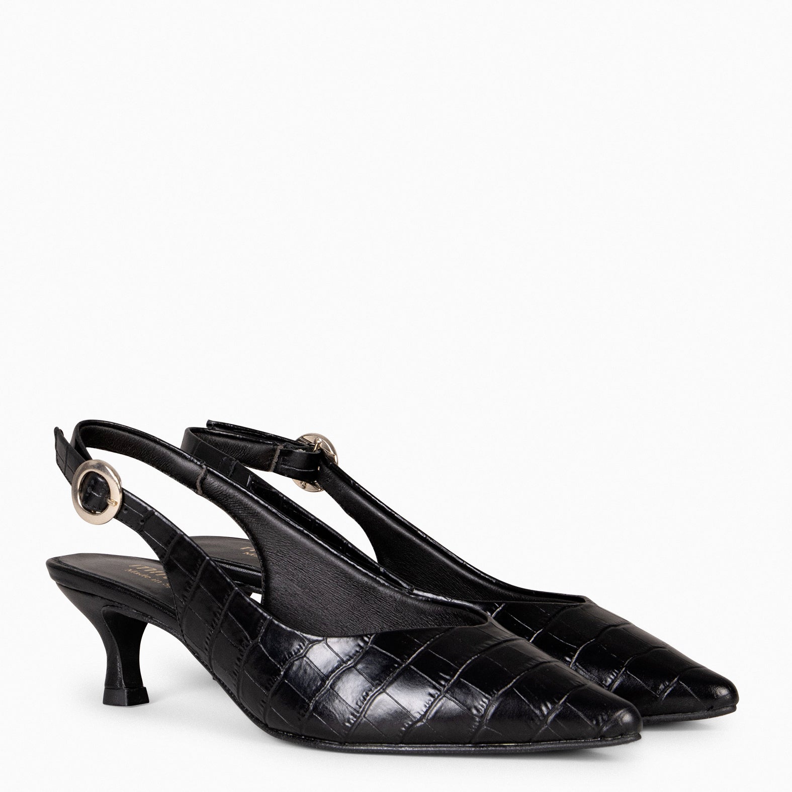 GRETA – BLACK Slingback high heel