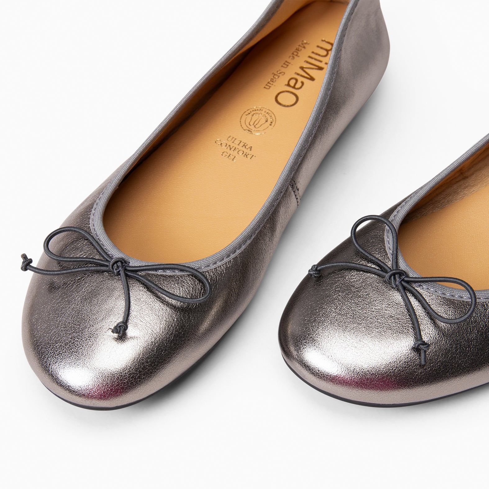 CAMPANILLA - Ballerines Baresoft à nœud GRIS