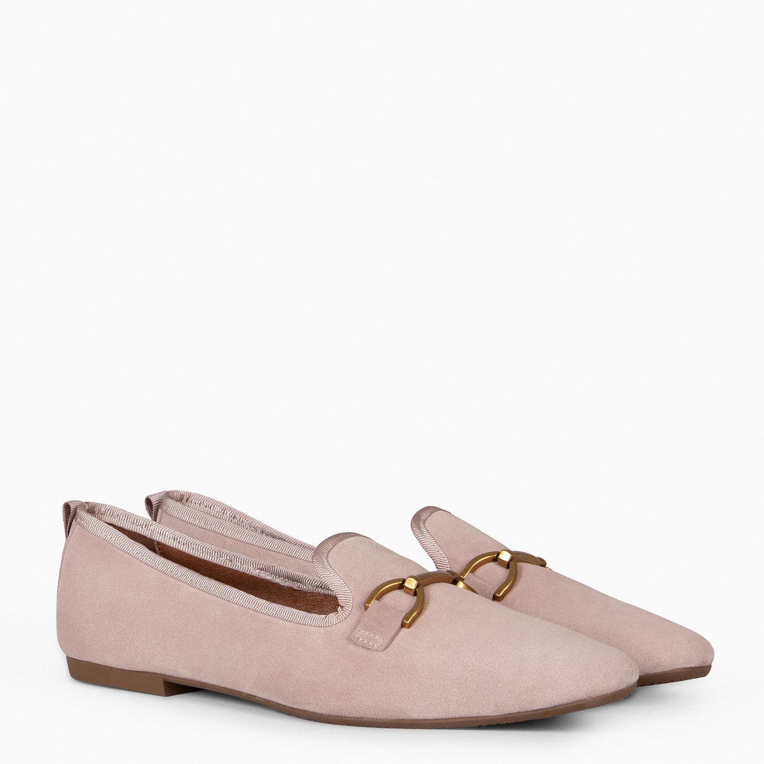 SLIPPER – Chaussures plates en daim NUDE