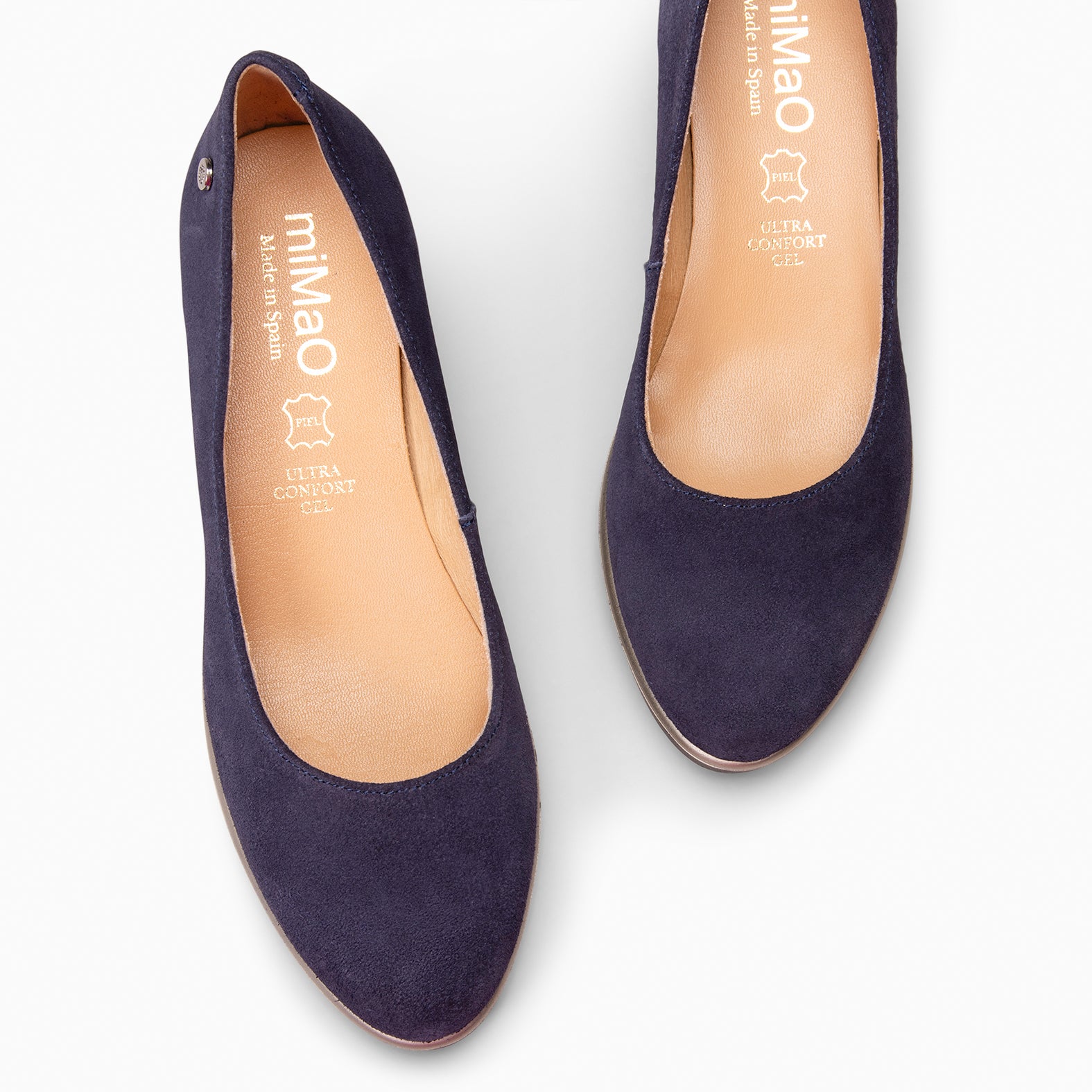 IRIS - Ballerines à talon compensé BLEU MARINE