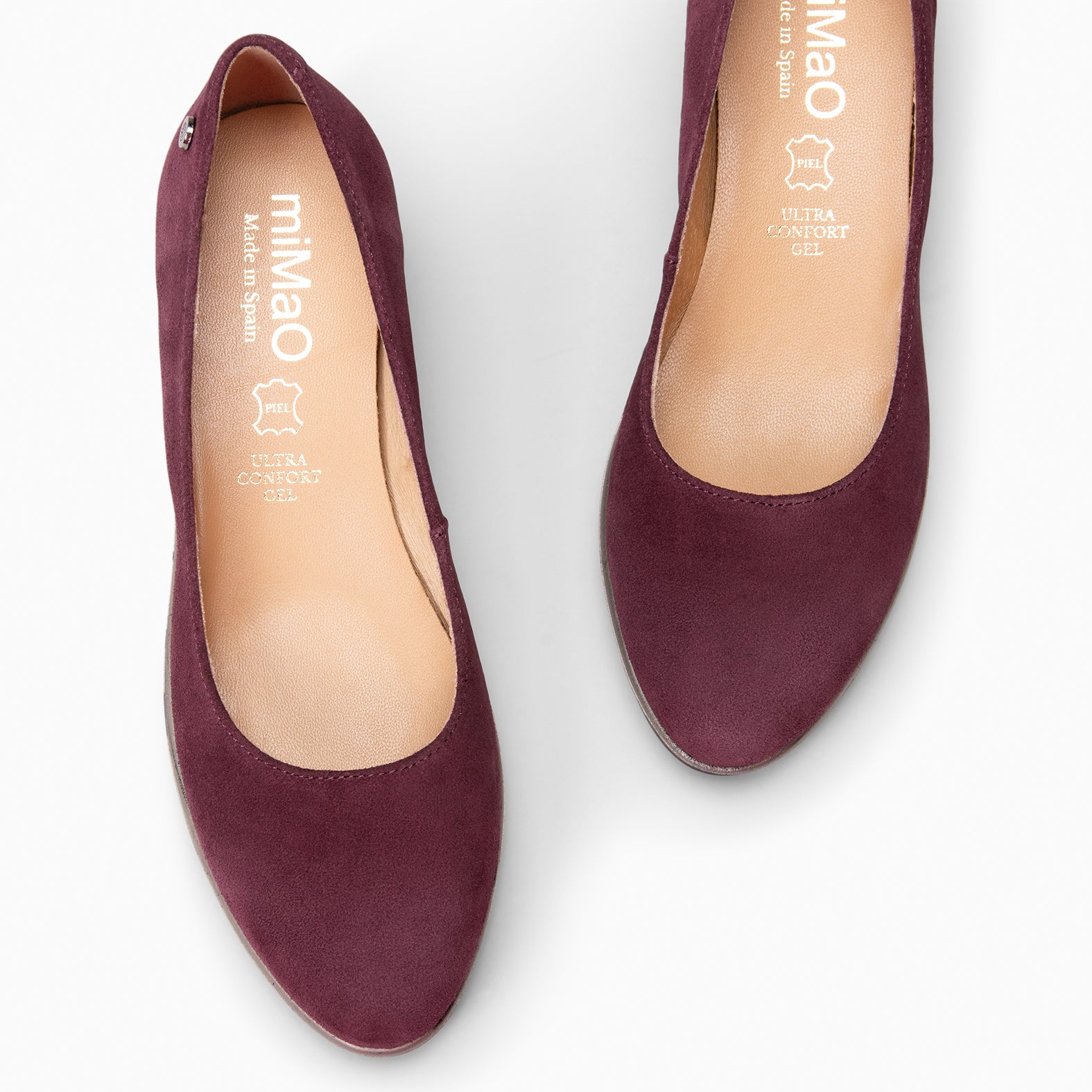 IRIS - Bailarina BURDEOS con cuña de piel
