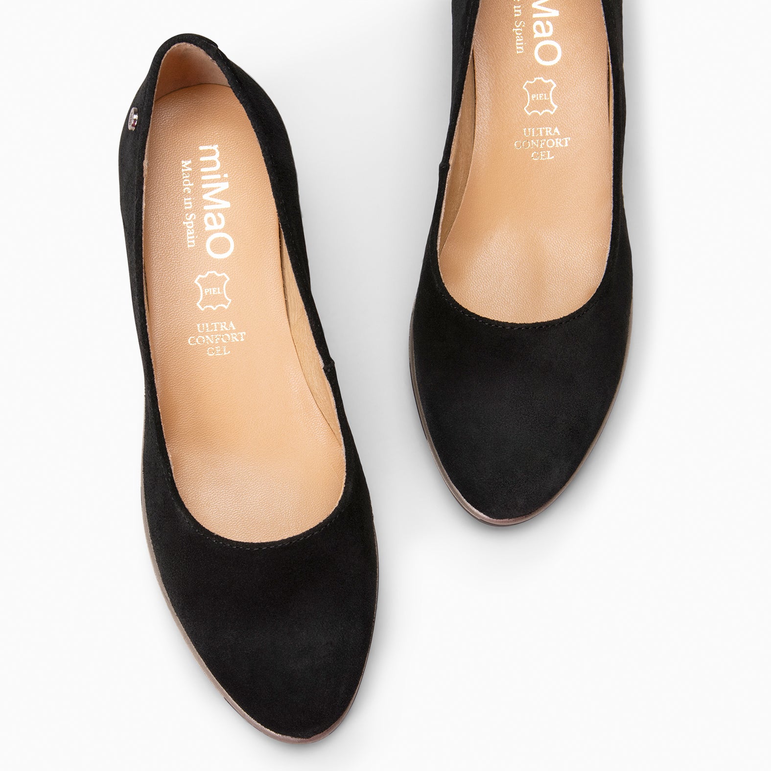 IRIS - Ballerines à talon compensé NOIR