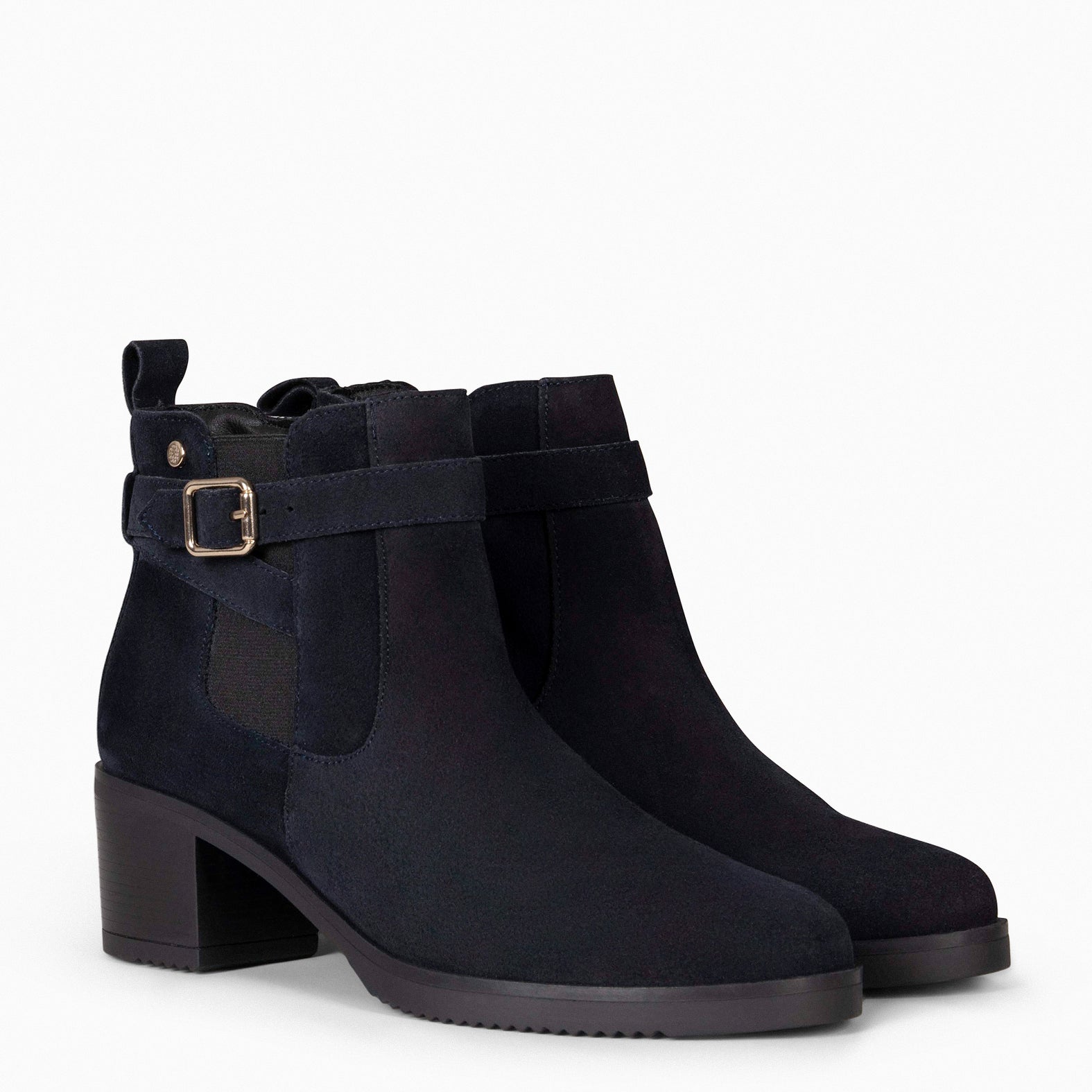 LEMY – Bottines élégantes en daim BLEU MARINE