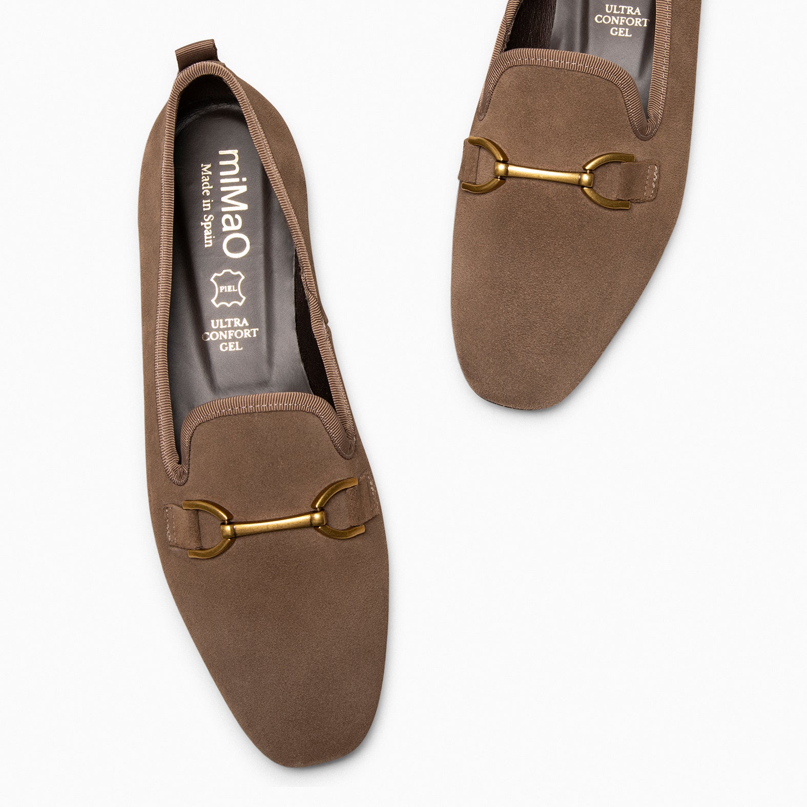 SLIPPER – Mocasines tacón bajo TAUPE