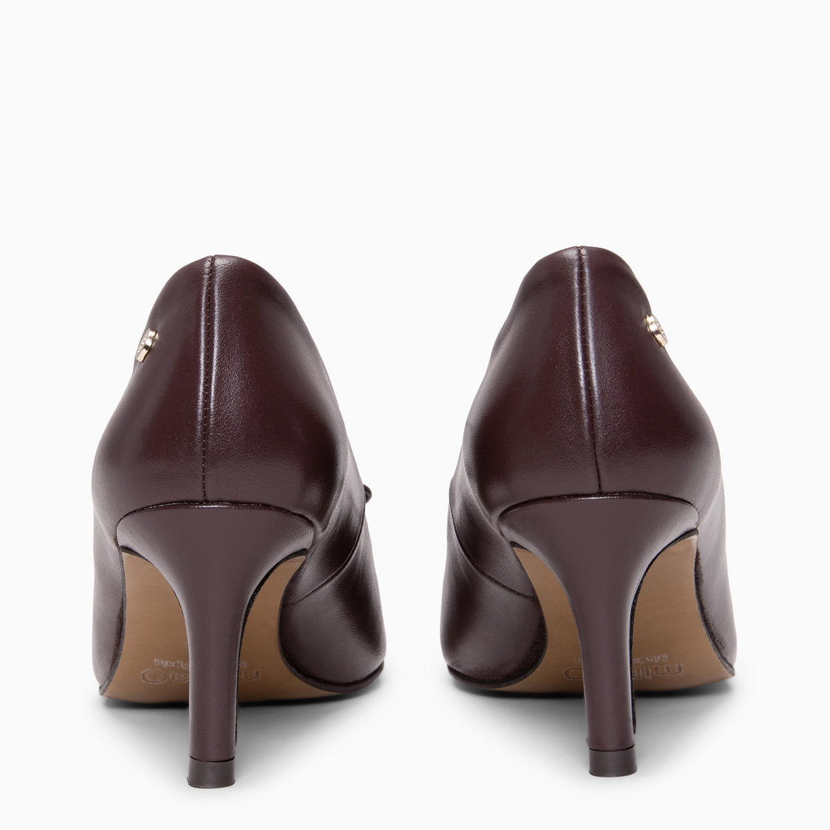 MONI - Zapatos de salón de tacón fino con lazo BURDEOS