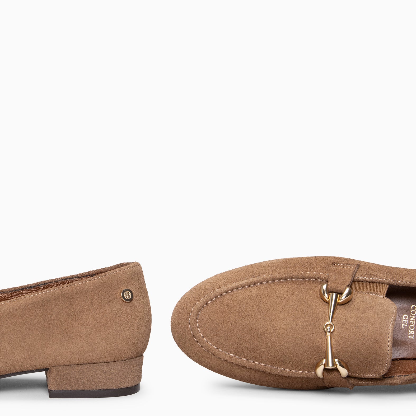 SERENA - Mocasín de piel TAUPE