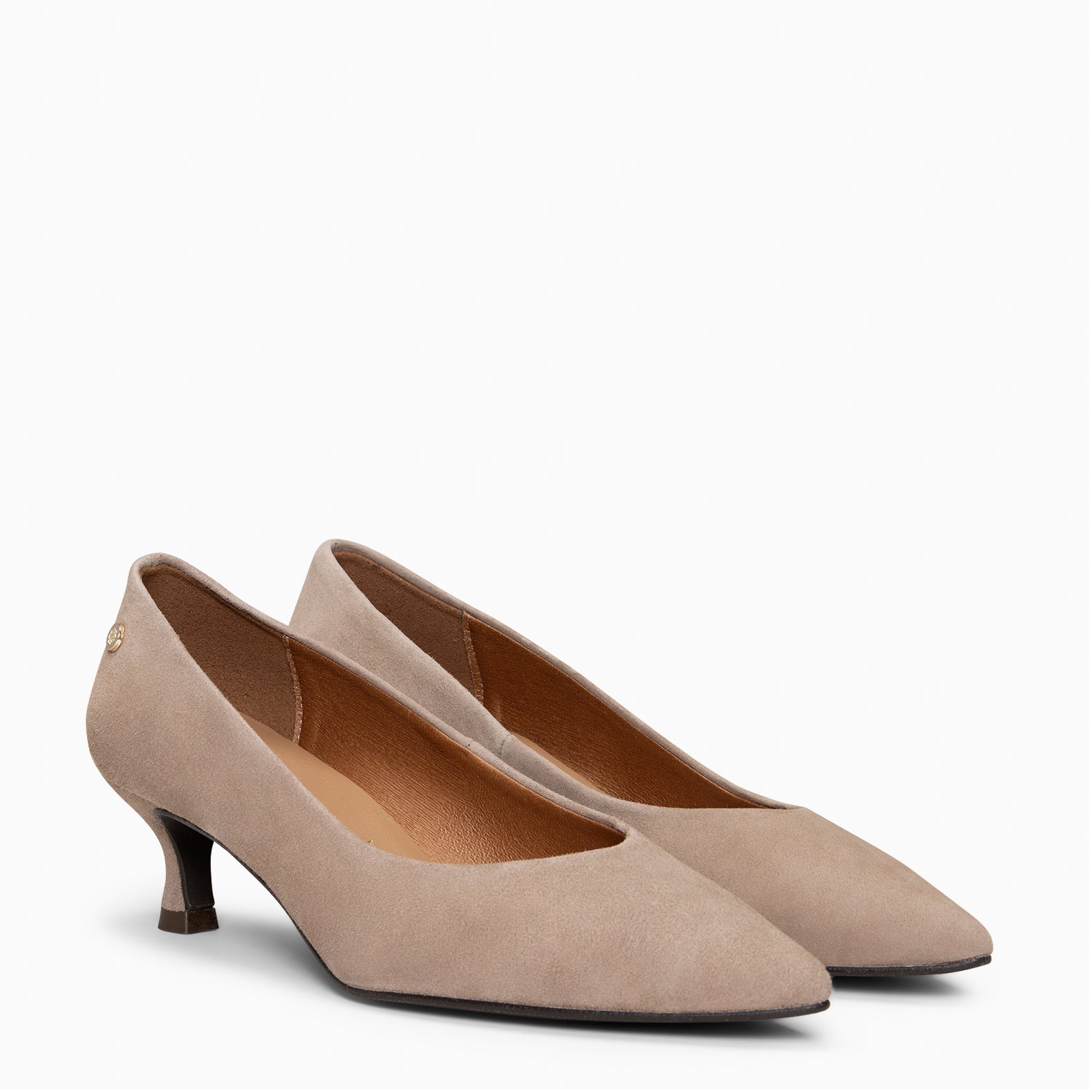 ESTHER - Chaussures à talon kitten heel TAUPE