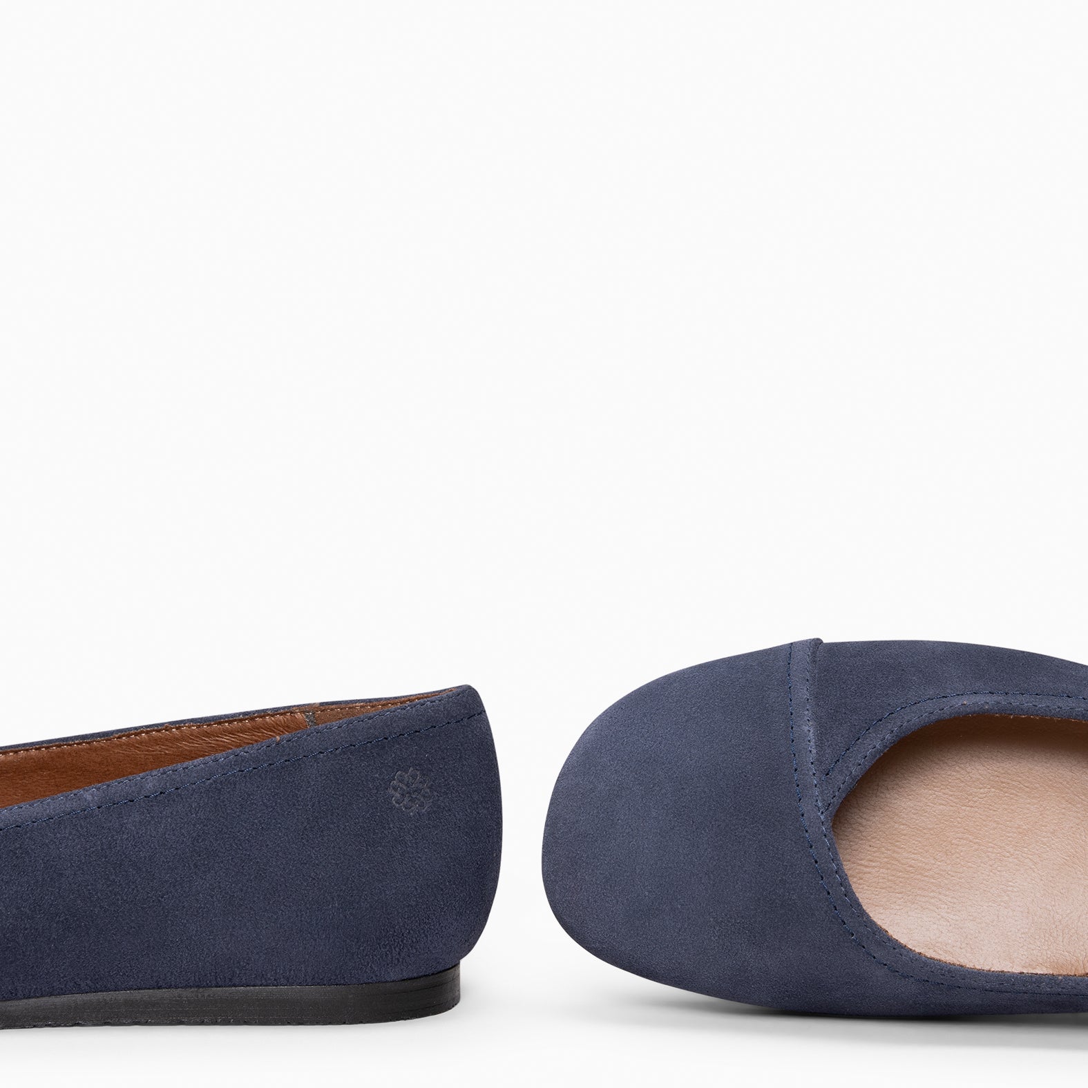 PLUMA - Bailarina baresoft de serraje en MARINO