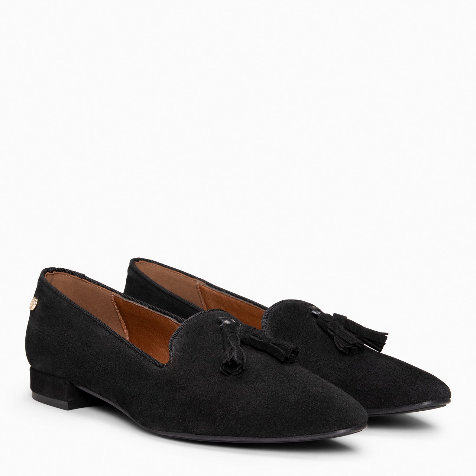 ADISA  – Mocasines de piel de serraje NEGRO