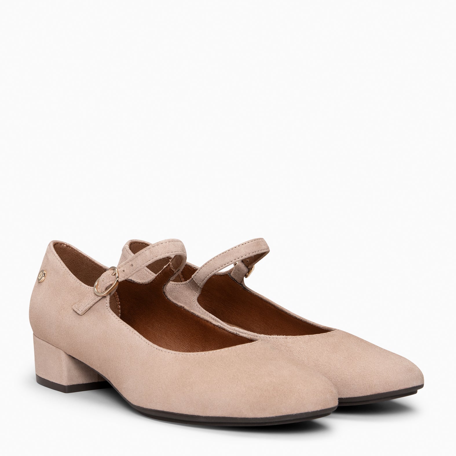 NORA – TAUPE Mary-jane with low heel