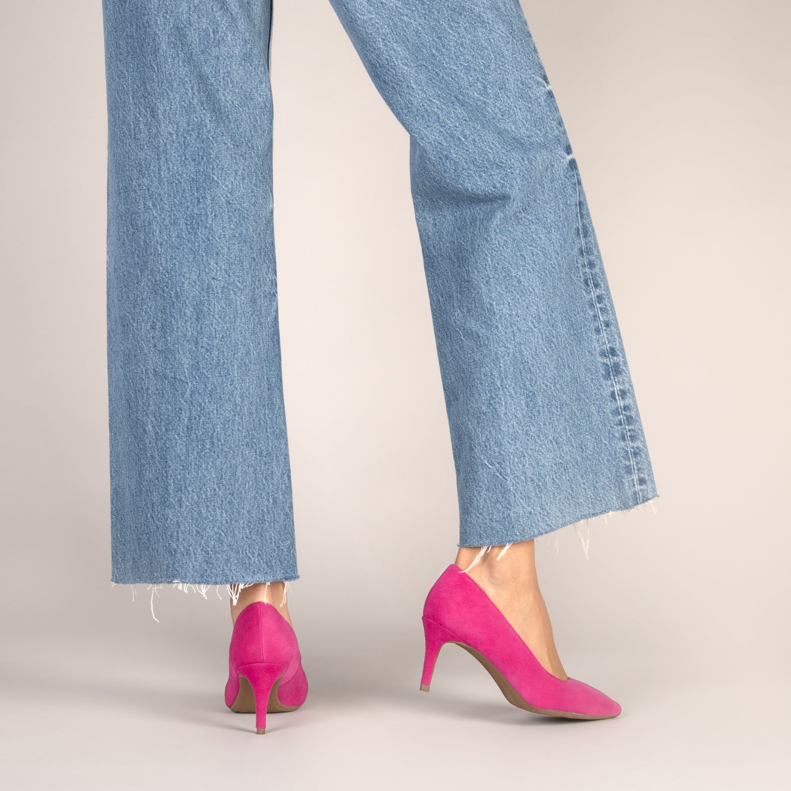 STILETTO – FUCSIA suede leather stilettos