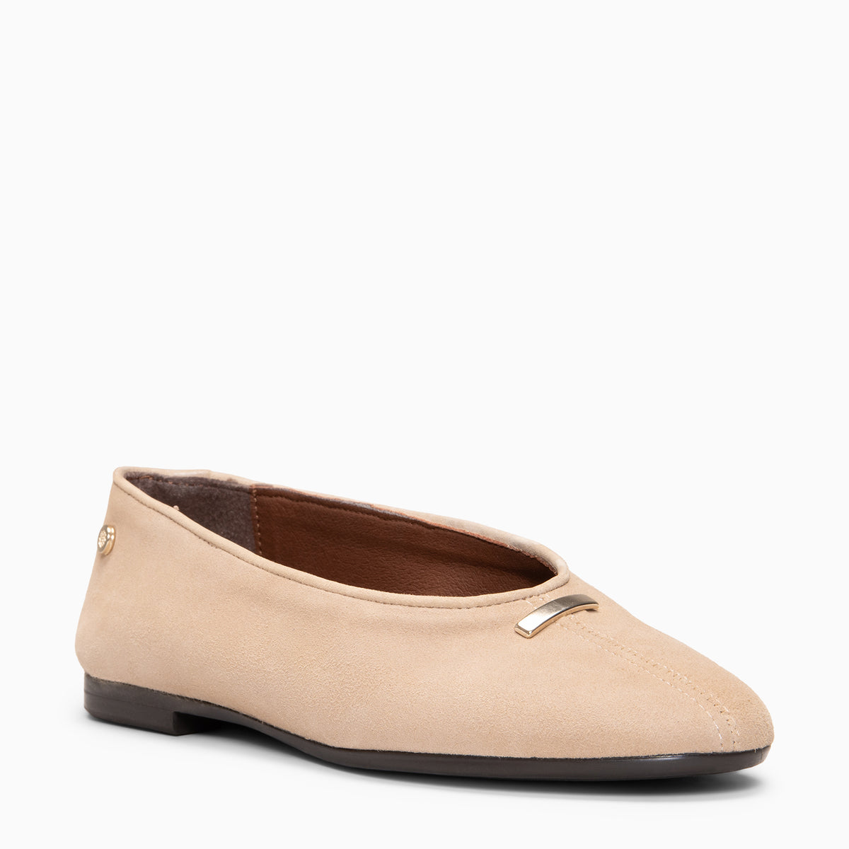 ASSIA - Bailarinas de piel de ante BEIGE